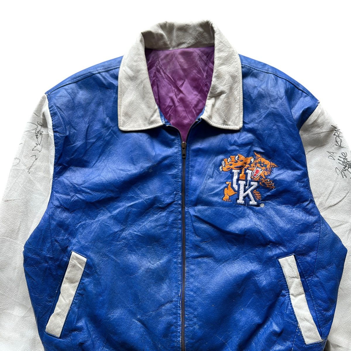 Vintage Vintage kentucky Wildcat Leather Bomber Jacket Size US L / EU 52-54 / 3 - 5 Thumbnail