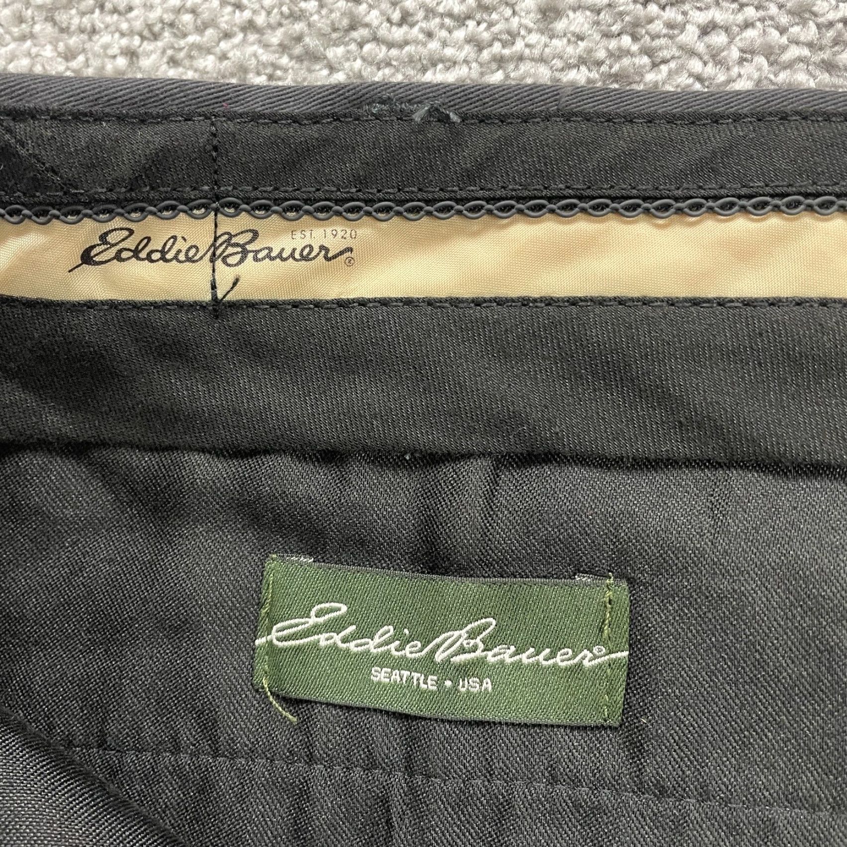 Eddie Bauer Eddie Bauer Dress Pants Mens 44x34.5 Big & Tall Straight Leg Gray Relaxed Classic Size US 42 / EU 58 - 7 Thumbnail