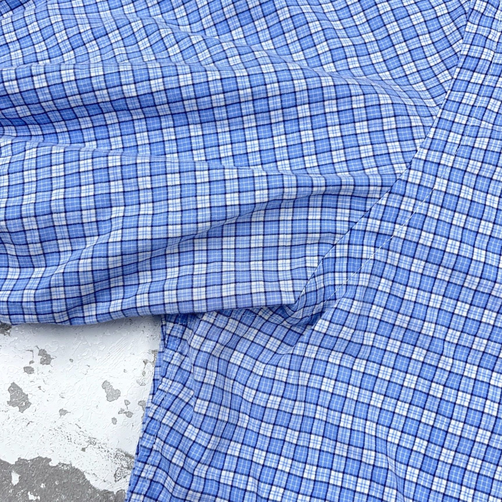 Ralph Lauren Ralph Lauren Shirt Men Blue White Plaid Button-Up Dress Poplin Pony Size 42R - 7 Thumbnail