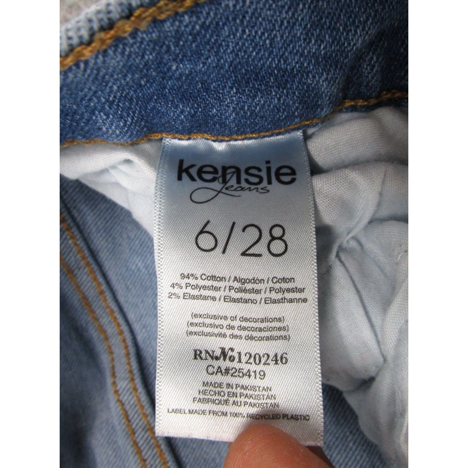 Vintage Kensie Jeans Ultimate Skinny High Rise Slit Ankle Denim Jeans 6 Blue Cotton 5-Pocket Womens Size 28" / US 6 / IT 42 - 5 Thumbnail