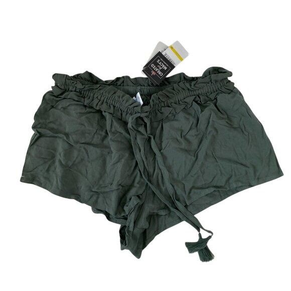 Other California Waves Olive Swim Cover-Up Shorts Size 30" / US 8 / IT 44 - 4 Thumbnail