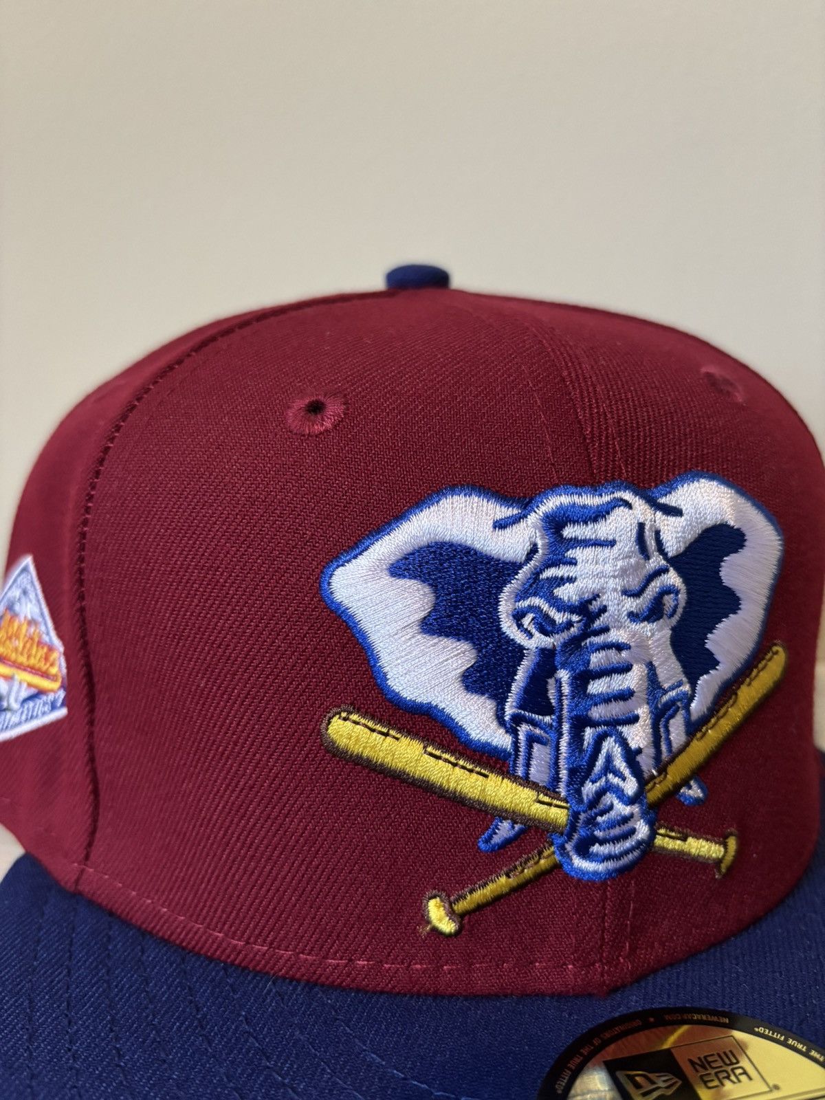 Hat Club Oakland A’s Fitted Size 7 1/2 Sangria Hatclub Size ONE SIZE - 2 Thumbnail