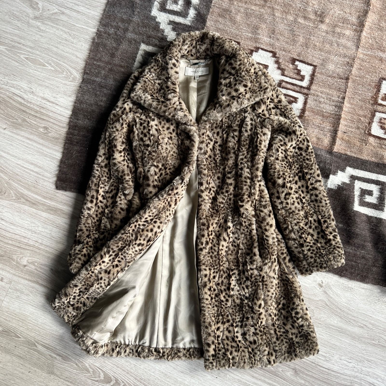 Karen Millen Karen Millen Faux Fur Leopard Long Coat 0012BC Size M / US 6-8 / IT 42-44 - 4 Thumbnail