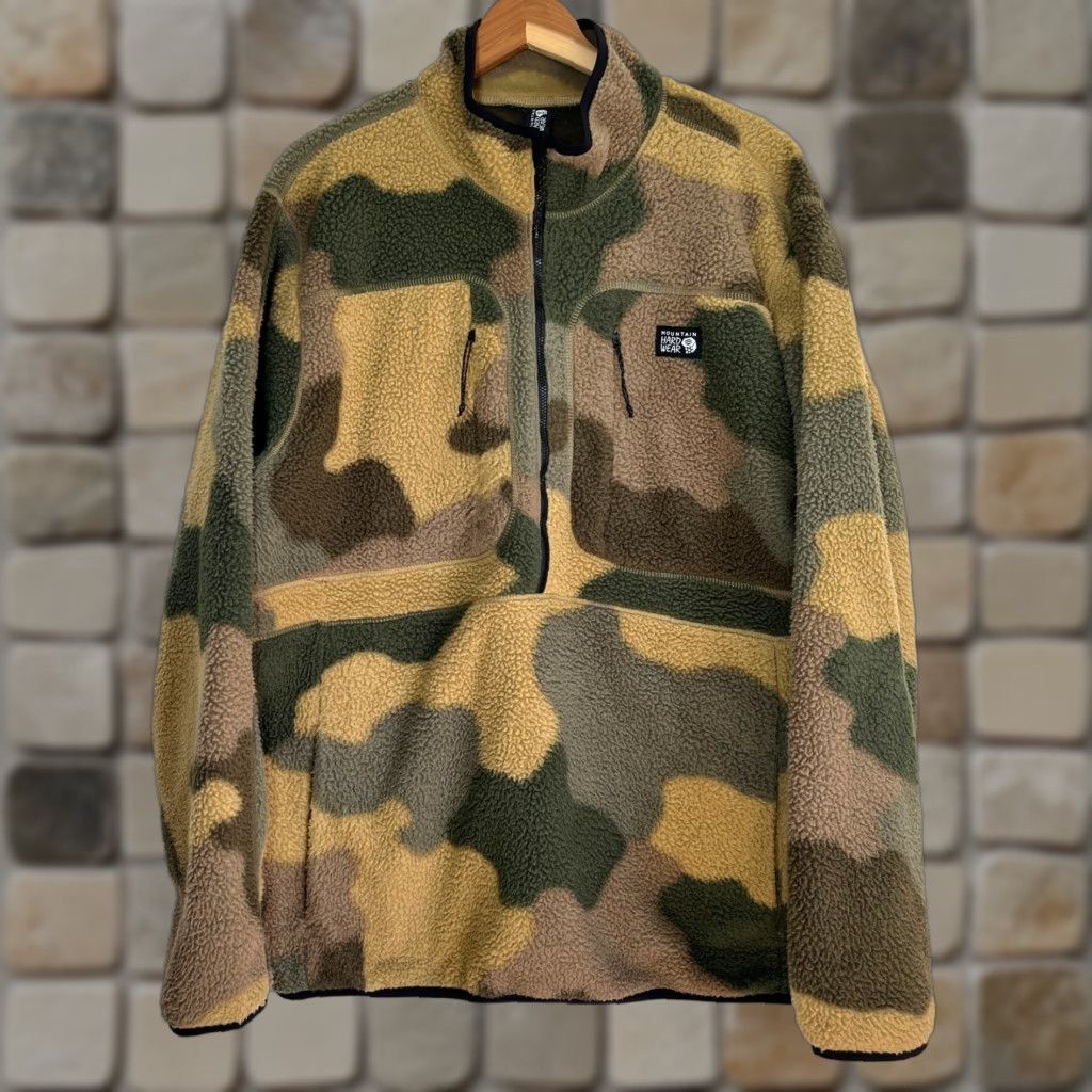 Mountain Hardwear Men’s Mountain Hardwear HiCamp 1/2 Zip Fleece Pullover Camo Print Sz 2XL Size US XXL / EU 58 / 5 - 1 Thumbnail