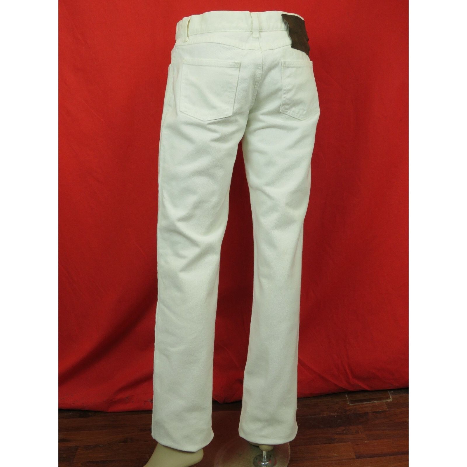 Dolce & Gabbana DOLCE GABBANA STRAIGHT LEG WHITE COTTON PANTS JEANS 42 ITALY Size 31" - 3 Thumbnail