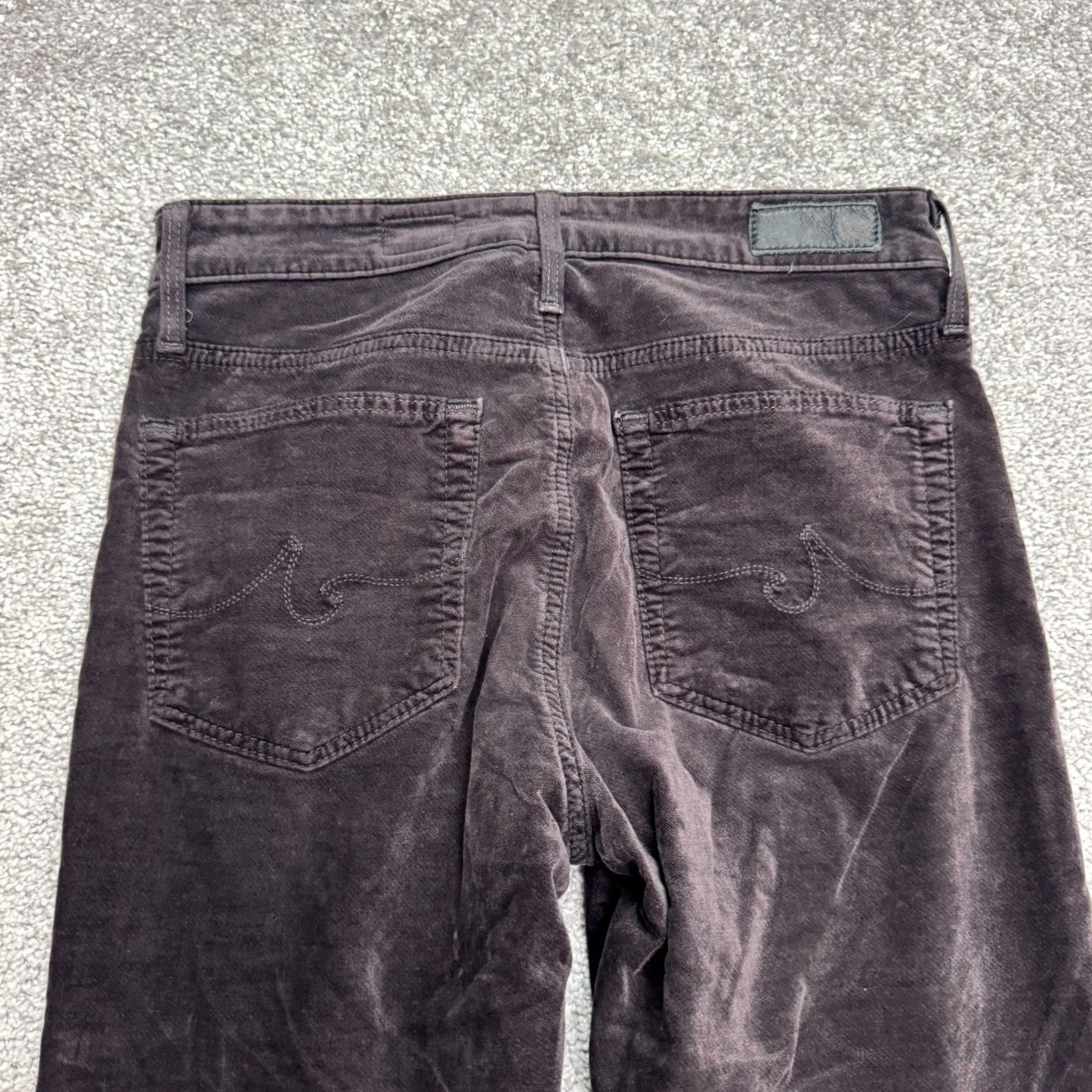 Vintage AG Adriano Goldschmied Farrah Skinny Velveteen Pants Womens 26R Brown High Rise Slim Jeans Pant Shoes? Size 26" / US 2 / IT 38 - 5 Thumbnail