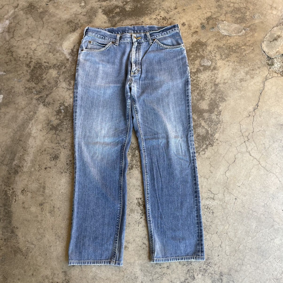 Lee 🔥Vintage Lee 6230 Stoned Washed Distress Denim Jeans Size US 33 - 1 Thumbnail