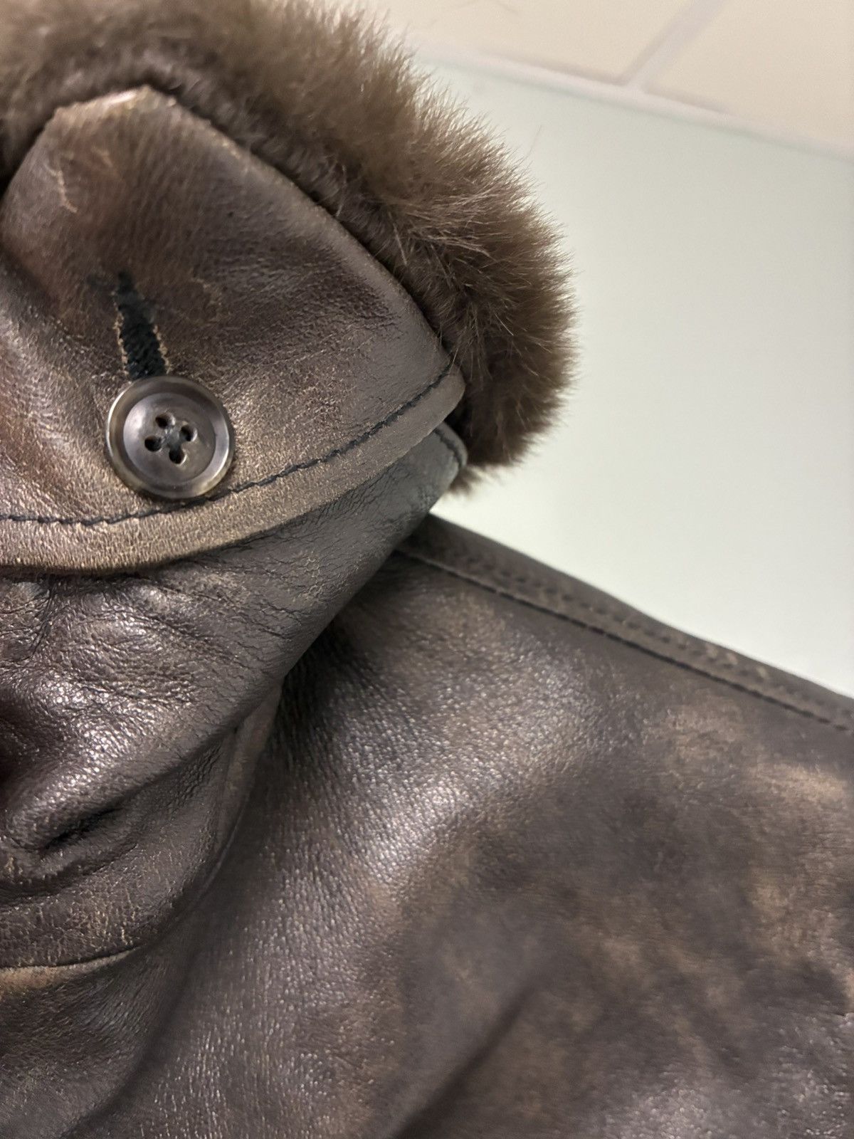 John Varvatos Tommy Bomber Removable Shearling Collar Leather small Size US S / EU 44-46 / 1 - 19 Thumbnail