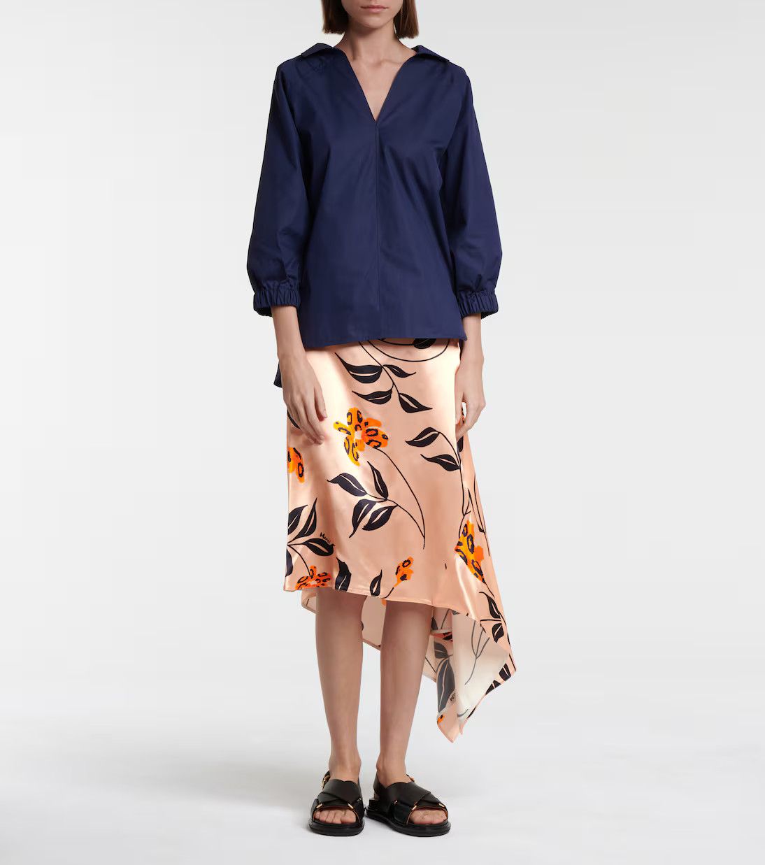 Marni o1y1125 Midi Skirt in Multicolor Size 26" / US 2 / IT 38 - 2 Thumbnail