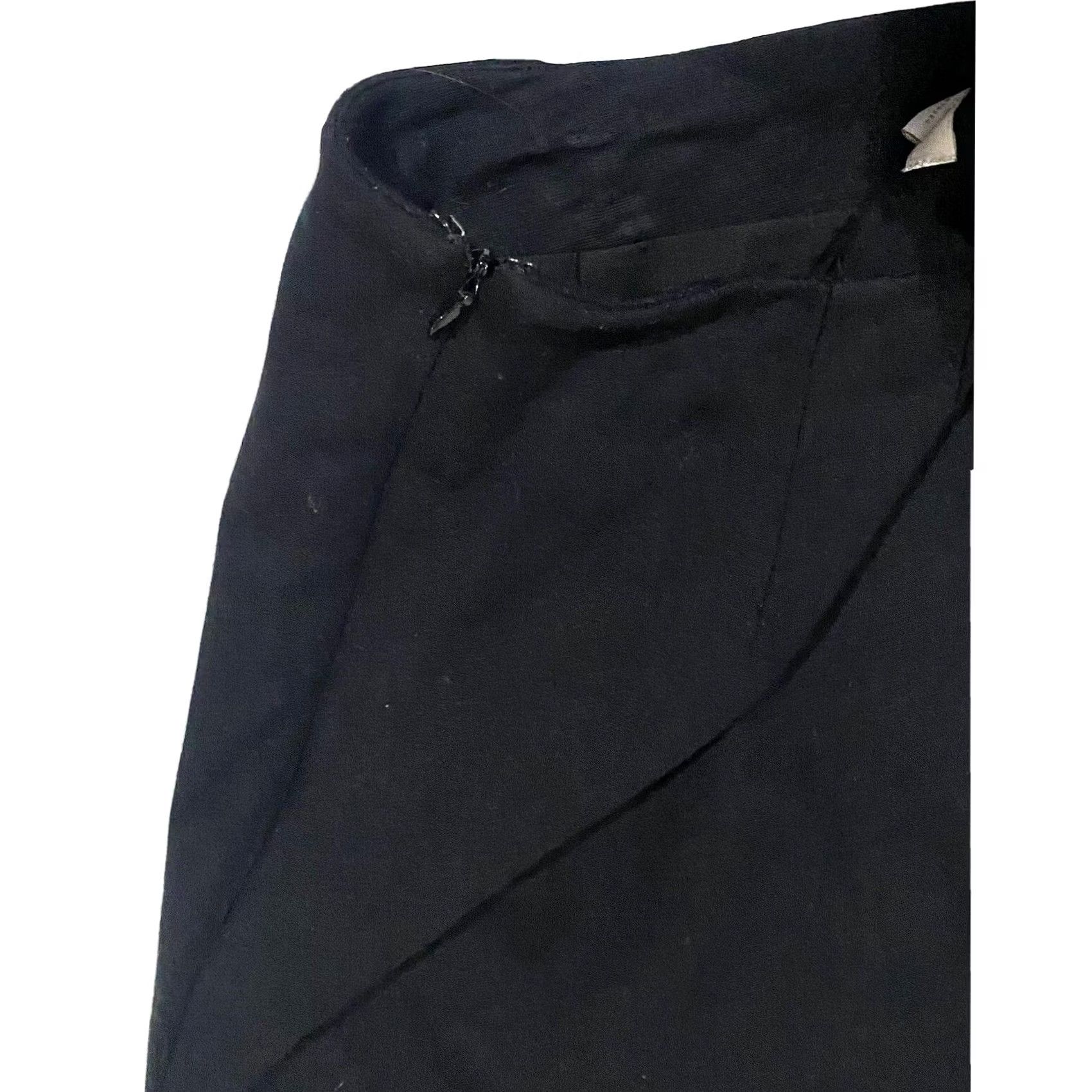Vintage Chico's Black Pencil Skirt Side Zip Straight Rayon Nylon Stretch Sz Medium (1.5) Womens Skirt Knee-Length Classic 90s Theme Size 32" / US 10 / IT 46 - 3 Thumbnail