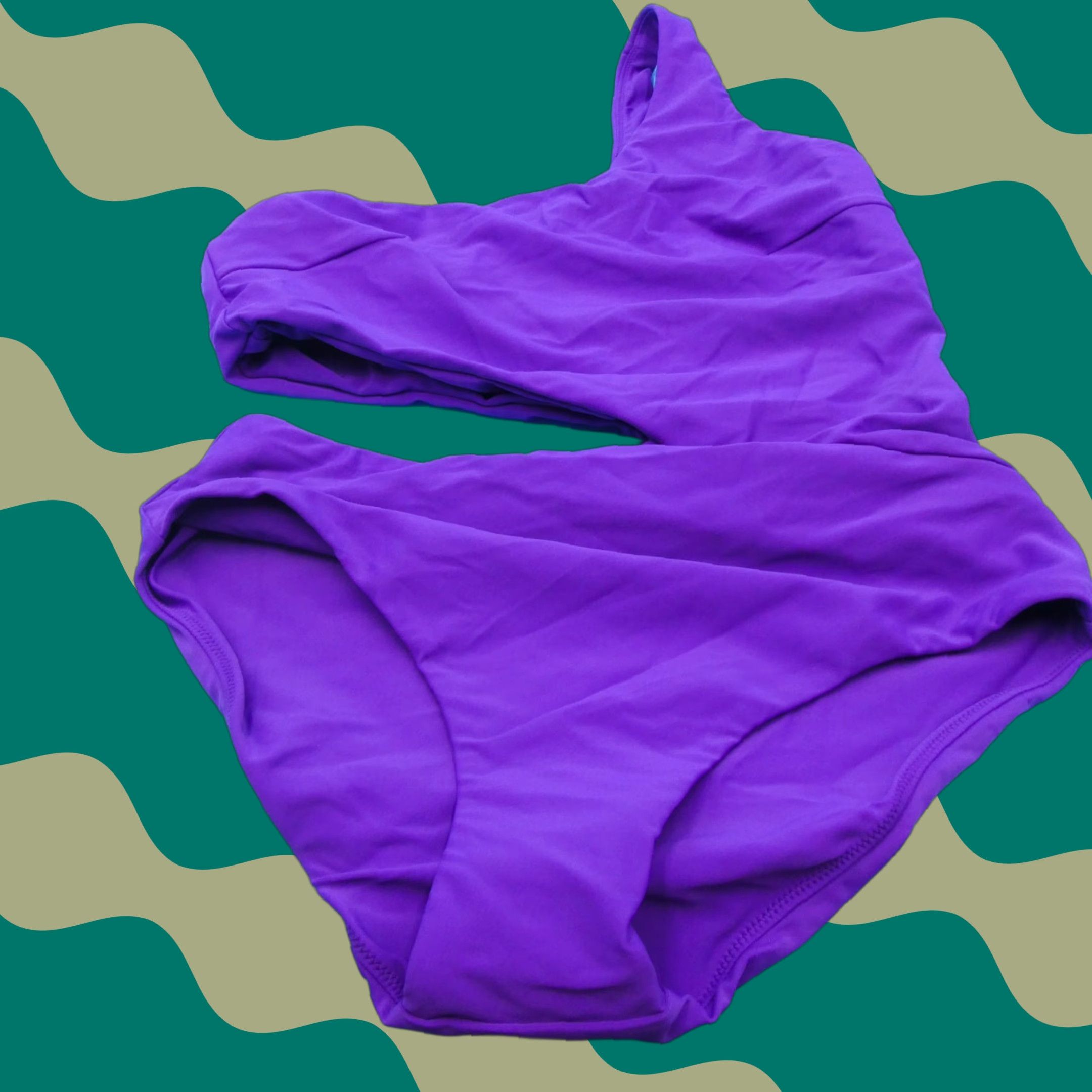 B Fyne One Piece Swimsuit Purple Medium Regular Women - Colorful Beach Quick Dry C Cup