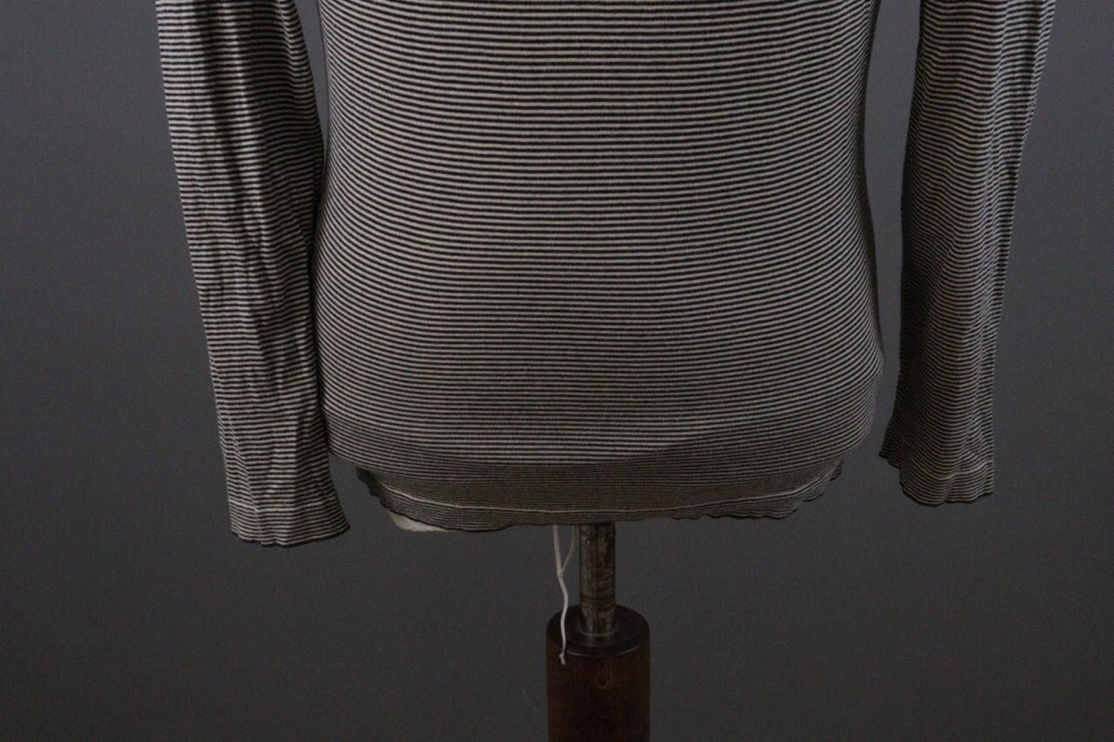 John Smedley John Smedley Gray Striped Knit Polo Shirt Size 41 Size US M / EU 48-50 / 2 - 8 Thumbnail