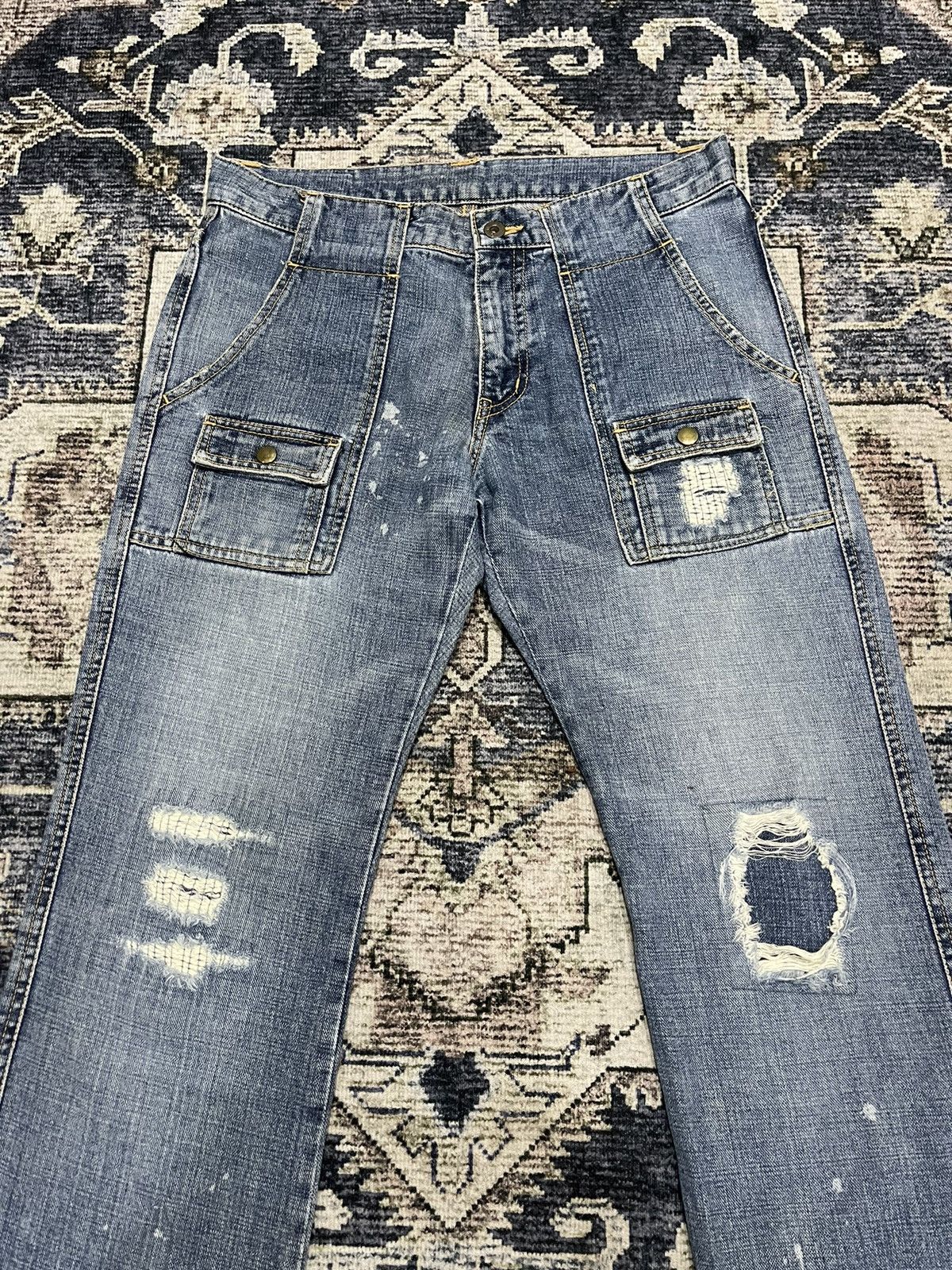 Boycott × If Six Was Nine × Vintage Vintage BOYCOTT Bush Pants Distressed Denim Pants Size US 33 - 4 Thumbnail