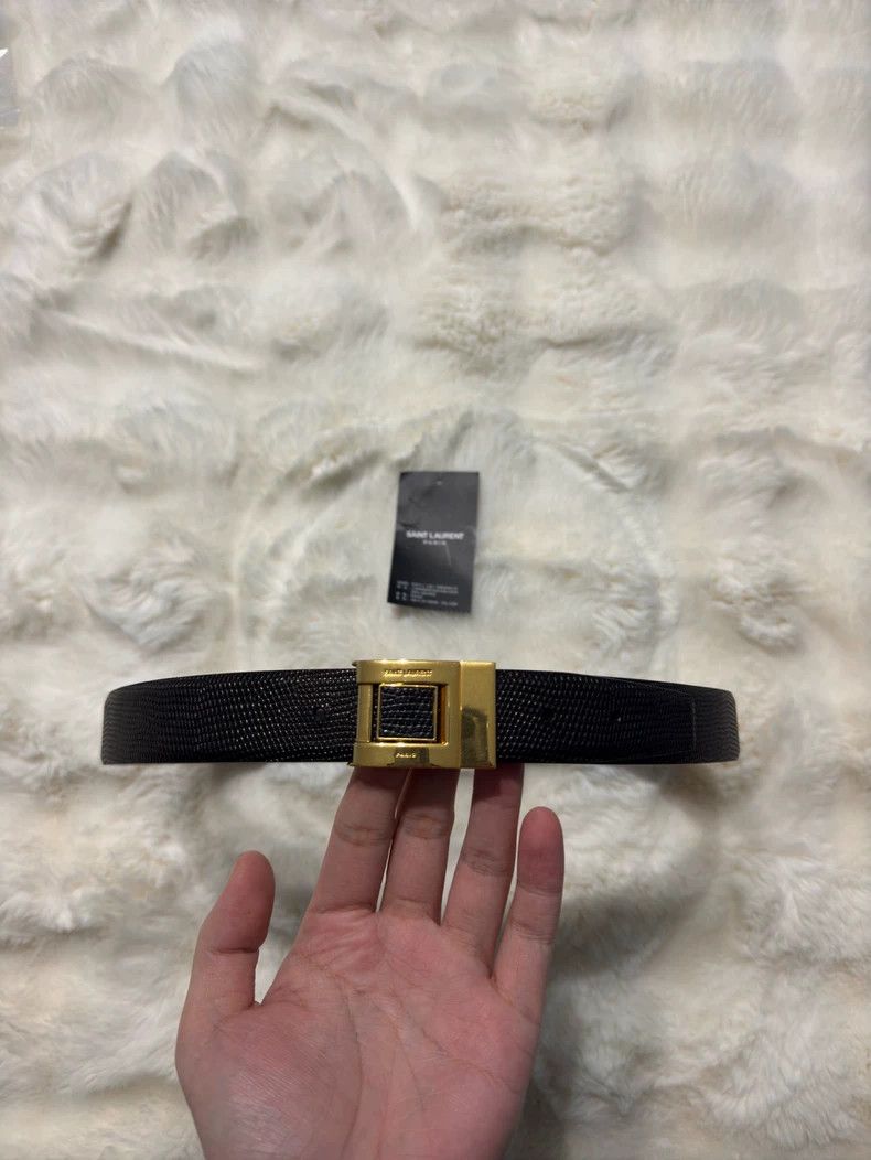Yves Saint Laurent Saint Laurent Black Gold Belt 2502-Nextarrow Size ONE SIZE - 2 Thumbnail