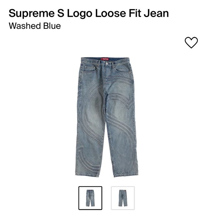 Supreme s logo loose fit jean ss24 in hand ship right away | Grailed