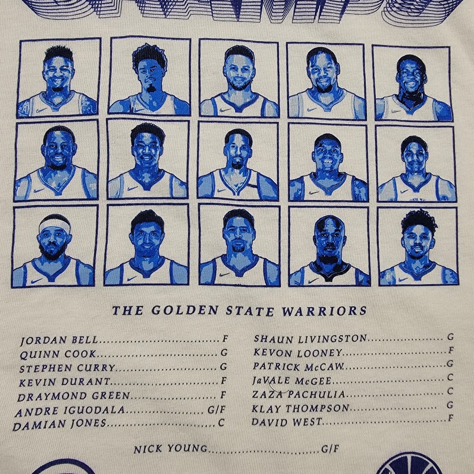 Nike Golden State Warriors 2018 NBA Champs Nike T White Sz XXL Size US XXL / EU 58 / 5 - 10 Thumbnail