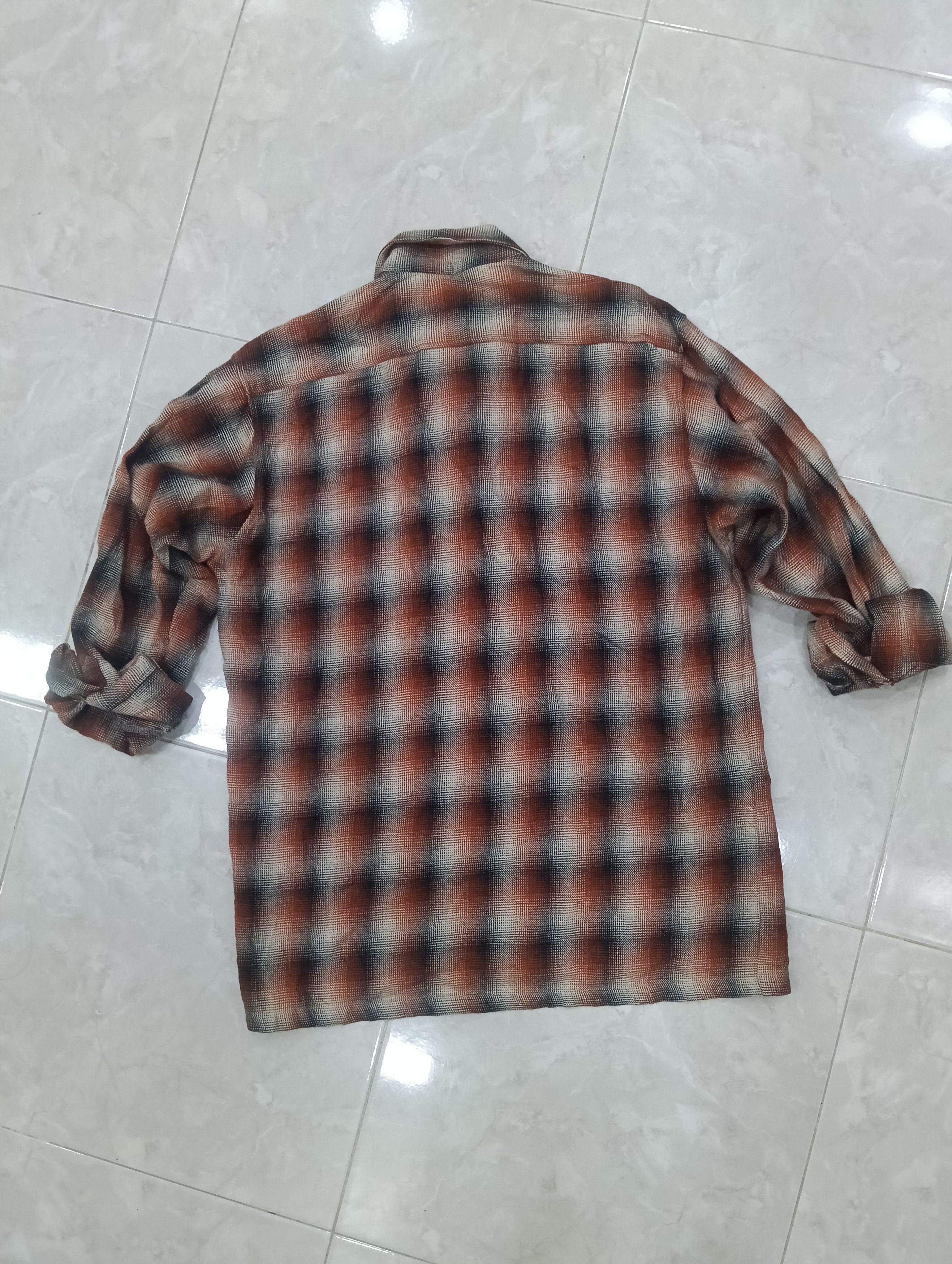 Lyle & Scott Vintage Shadow Plaid Button Up Shirt Like Arrow Chevella Size US L / EU 52-54 / 3 - 3 Thumbnail