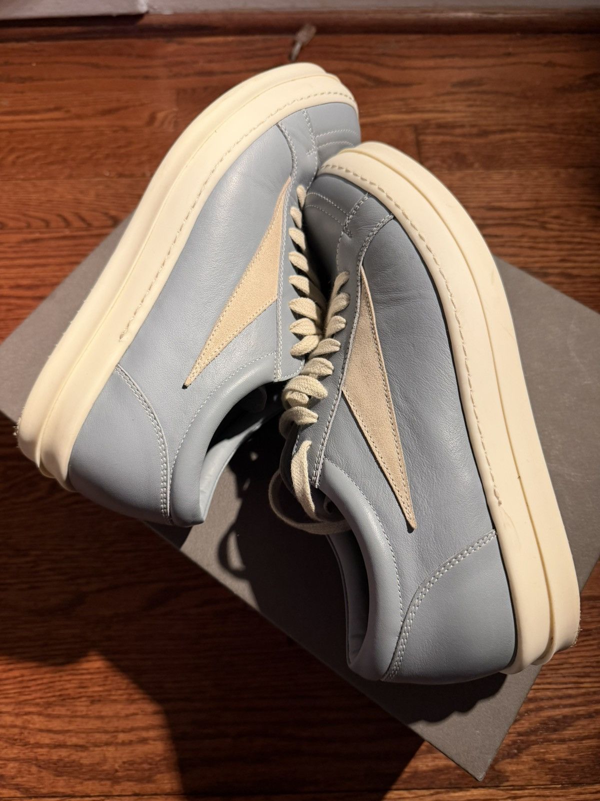 Rick Owens Porterville Leather Vintage Sneaks “Pale Blue” Rick Owens Size US 7 / EU 40 - 10 Thumbnail