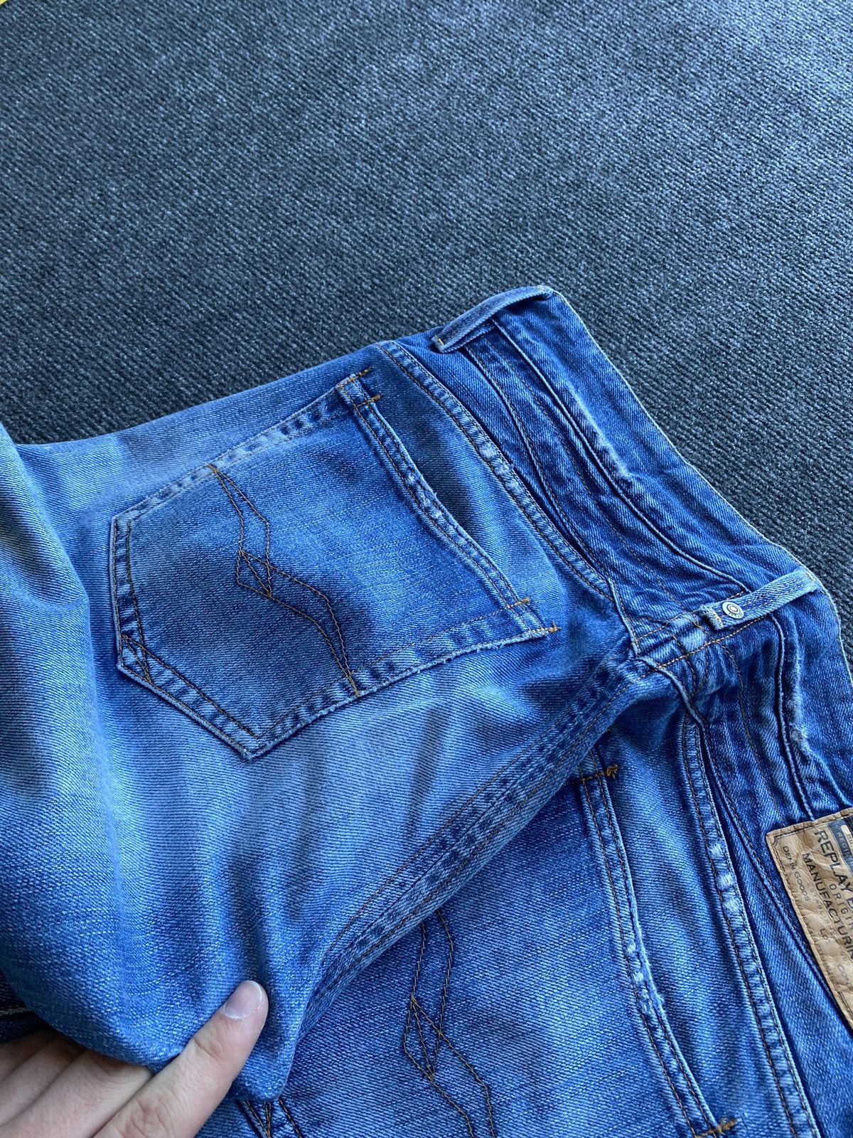 Replay 🔥Opium Punk Replay blue jeans 32 marnel washed faded Size US 32 / EU 48 - 14 Thumbnail