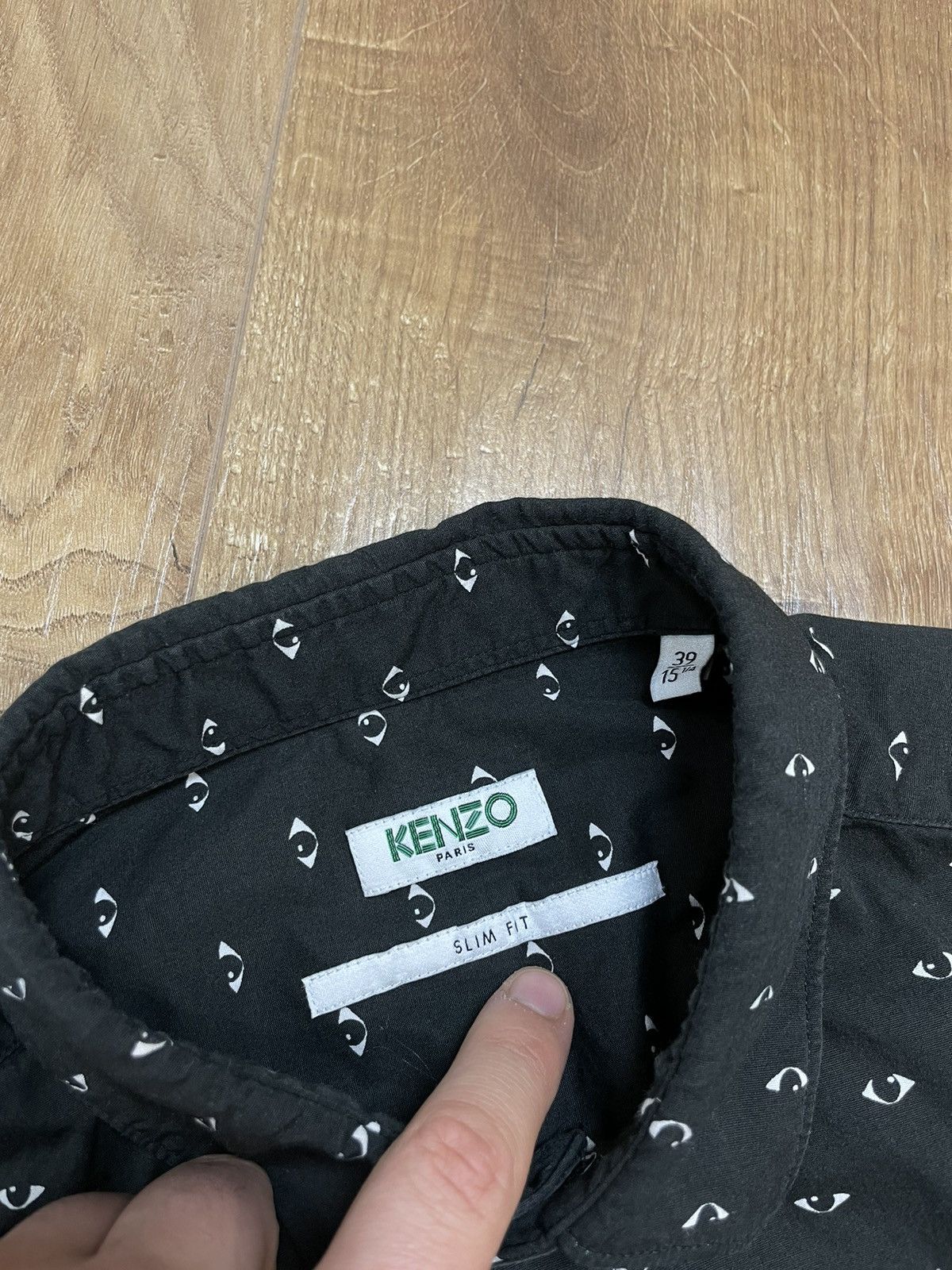 Kenzo × Vintage Vintage Kenzo Y2K Black Monogram Eye Multilogo Shirt Tee Size US S / EU 44-46 / 1 - 8 Thumbnail