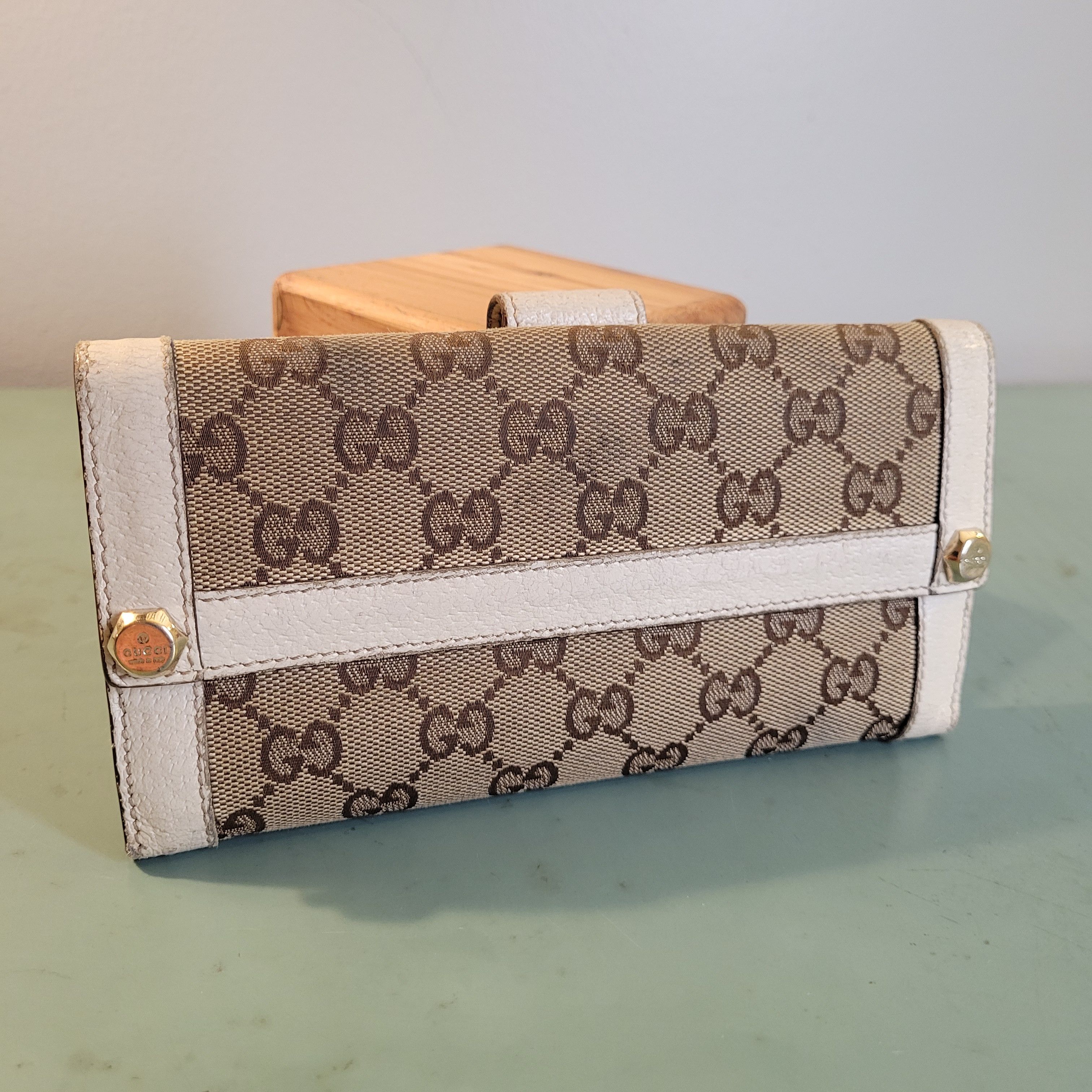 Gucci Gucci Studded Canvas and Leather Long Wallet Size ONE SIZE - 1 Thumbnail