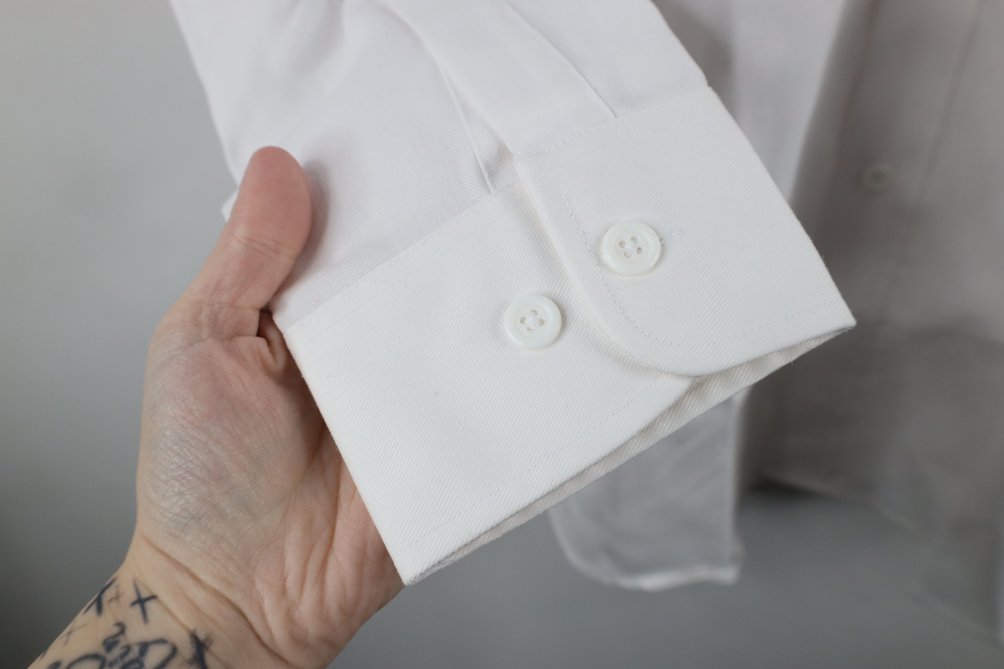 Big Mac × Vintage Deadstock Vintage 90s Big Mac Workwear Button Shirt White Size US L / EU 52-54 / 3 - 6 Thumbnail
