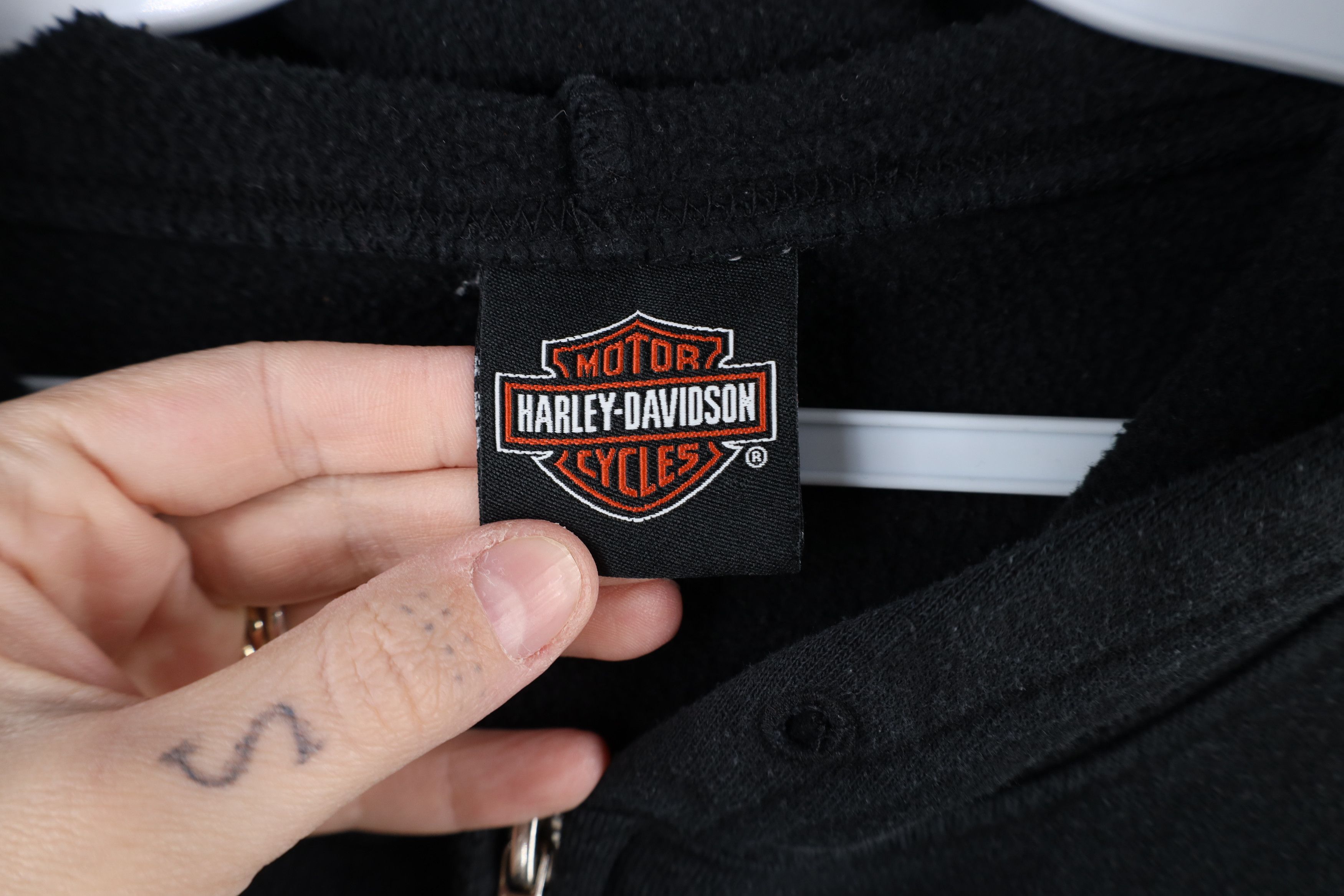 Harley Davidson Vintage Y2K Harley Davidson Spell Out Full Zip Hoodie Size US L / EU 52-54 / 3 - 6 Thumbnail
