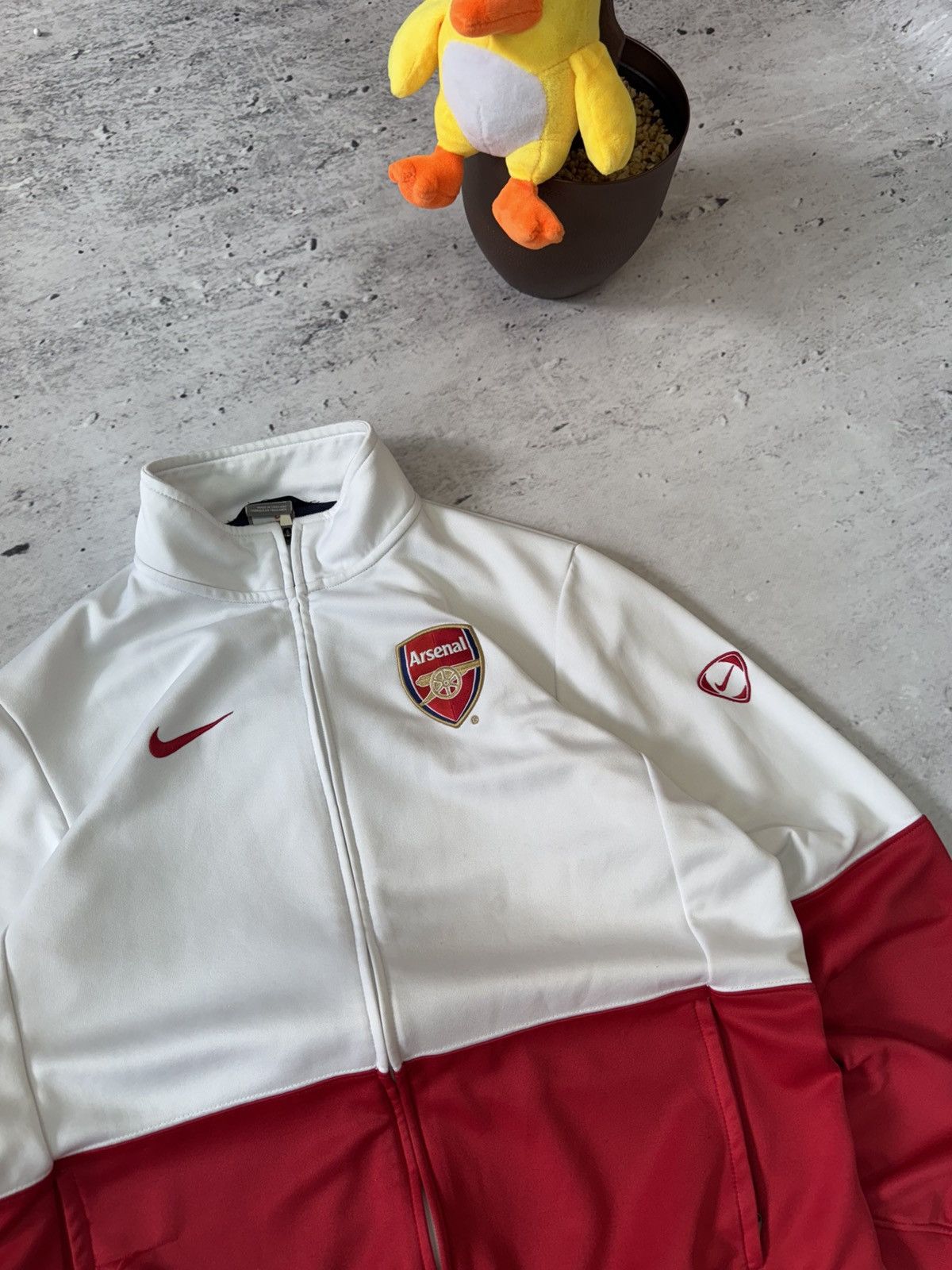 Nike × Vintage NIKE ARSENAL VINTAGE 00s y2K BAGGY ZIP HOODIE CENTER LOGO Size US L / EU 52-54 / 3 - 4 Thumbnail