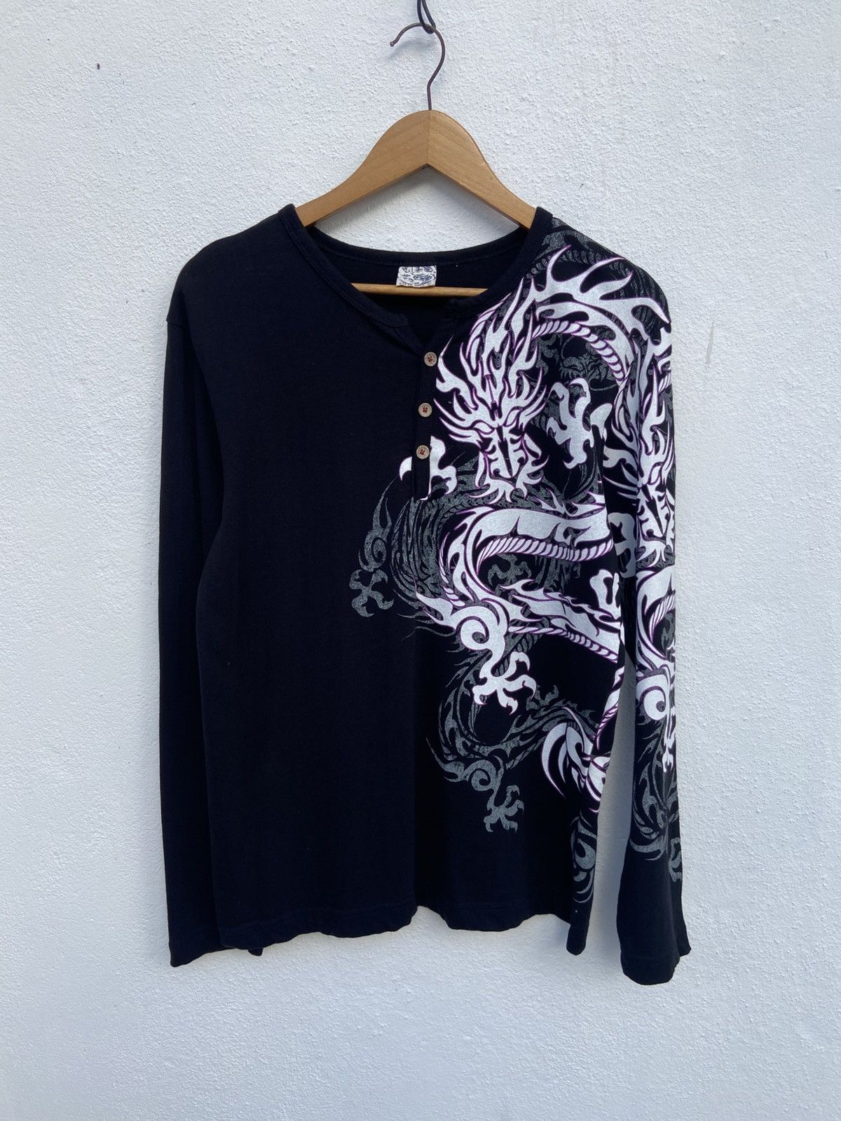 Japanese Brand 🔥 Vtg Sukajan t shirt Dragon if six was nine beauty beast Size US M / EU 48-50 / 2 - 2 Thumbnail