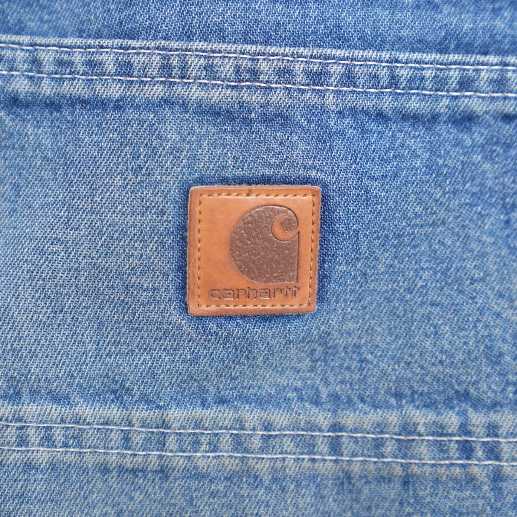 Carhartt VINTAGE Carhartt Jeans Men 31X30 Blue Denim Carpenter Cargo Workwear Dungarees Size US 31 - 3 Thumbnail