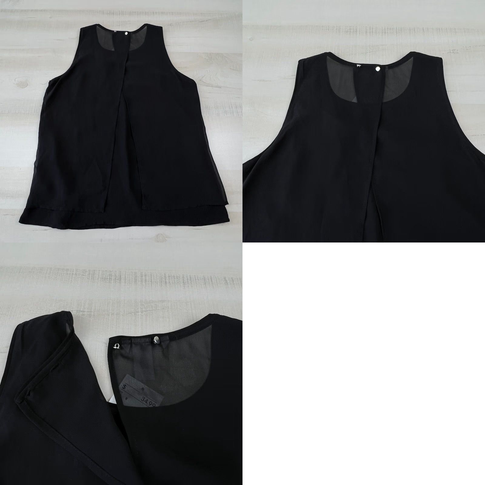 H&M H&M Womens Black Sequin Sleeveless Blouse Top 8 Regular Size M / US 6-8 / IT 42-44 - 8 Thumbnail