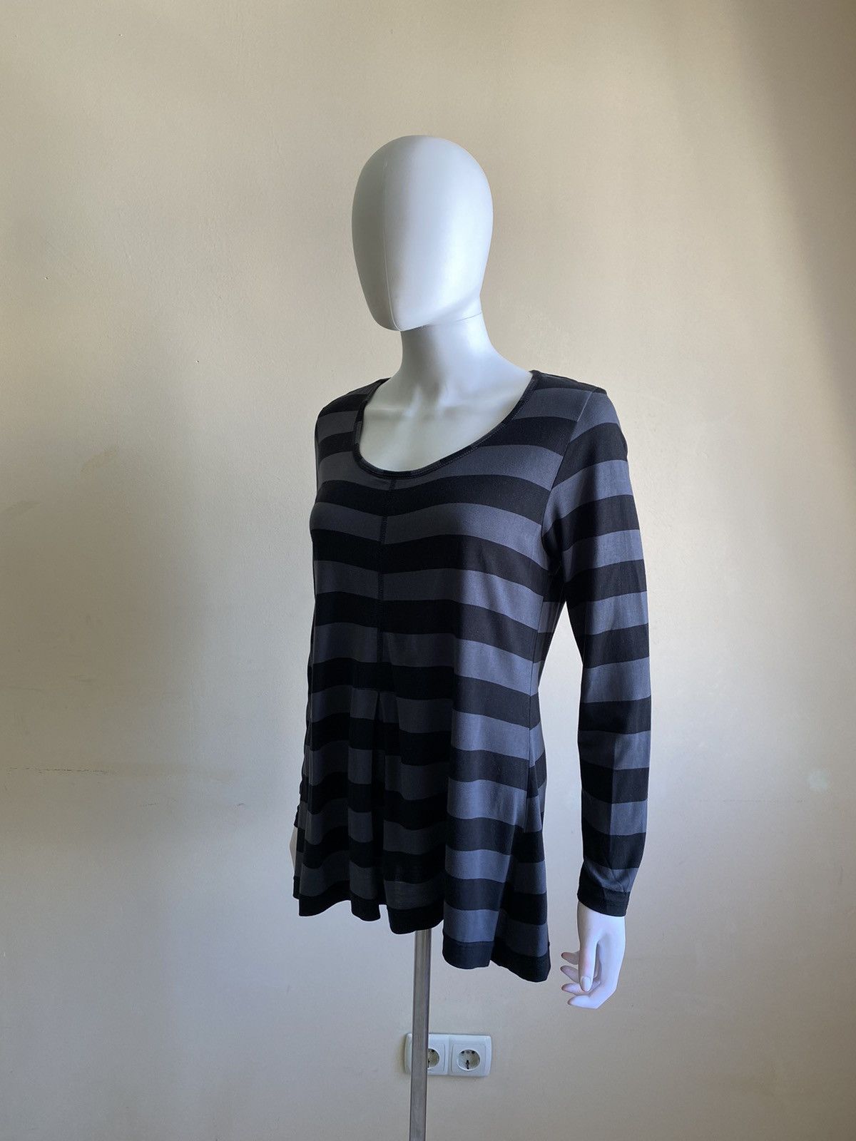 Gudrun Sjoden Gudrun Sjoden Womens Striped Black/Grey Long Sleeve Top Size M / US 6-8 / IT 42-44 - 5 Thumbnail