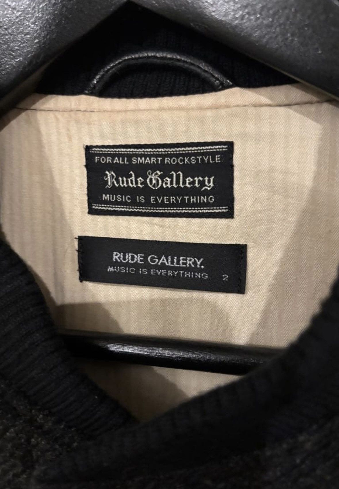 RUDE GALLERY Rare Tweed Leather Varsity Jacket Size US S / EU 44-46 / 1 - 4 Thumbnail