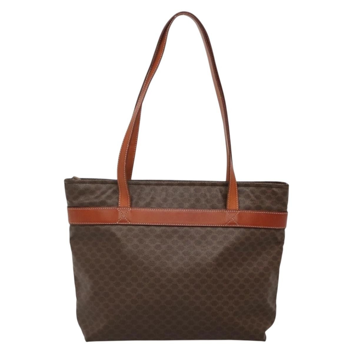 Celine CELINE Macadam Canvas Tote Bag Pvc Leather Brown Gold Size ONE SIZE - 3 Thumbnail