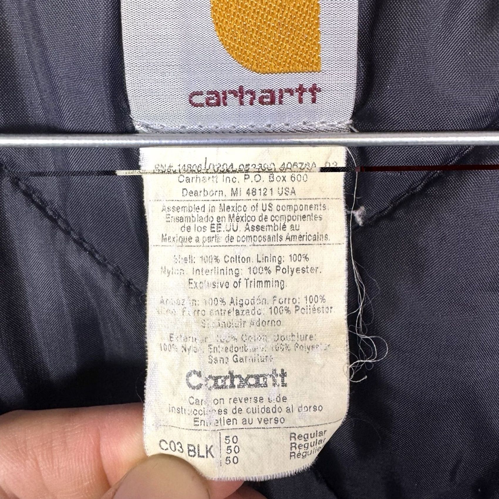 Carhartt VINTAGE Carhartt Jacket Mens 50 Detroit Arctic Quilt Lined Chore Barn Field Work C03 BLK Black Size US M / EU 48-50 / 2 - 7 Thumbnail