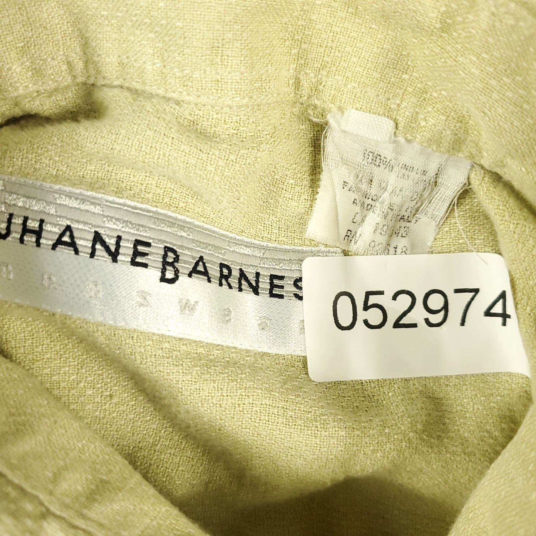 Vintage Jhane Barnes Button-Up Shirt Mens Medium Beige Linen Short Sleeve Casual Size US M / EU 48-50 / 2 - 6 Thumbnail