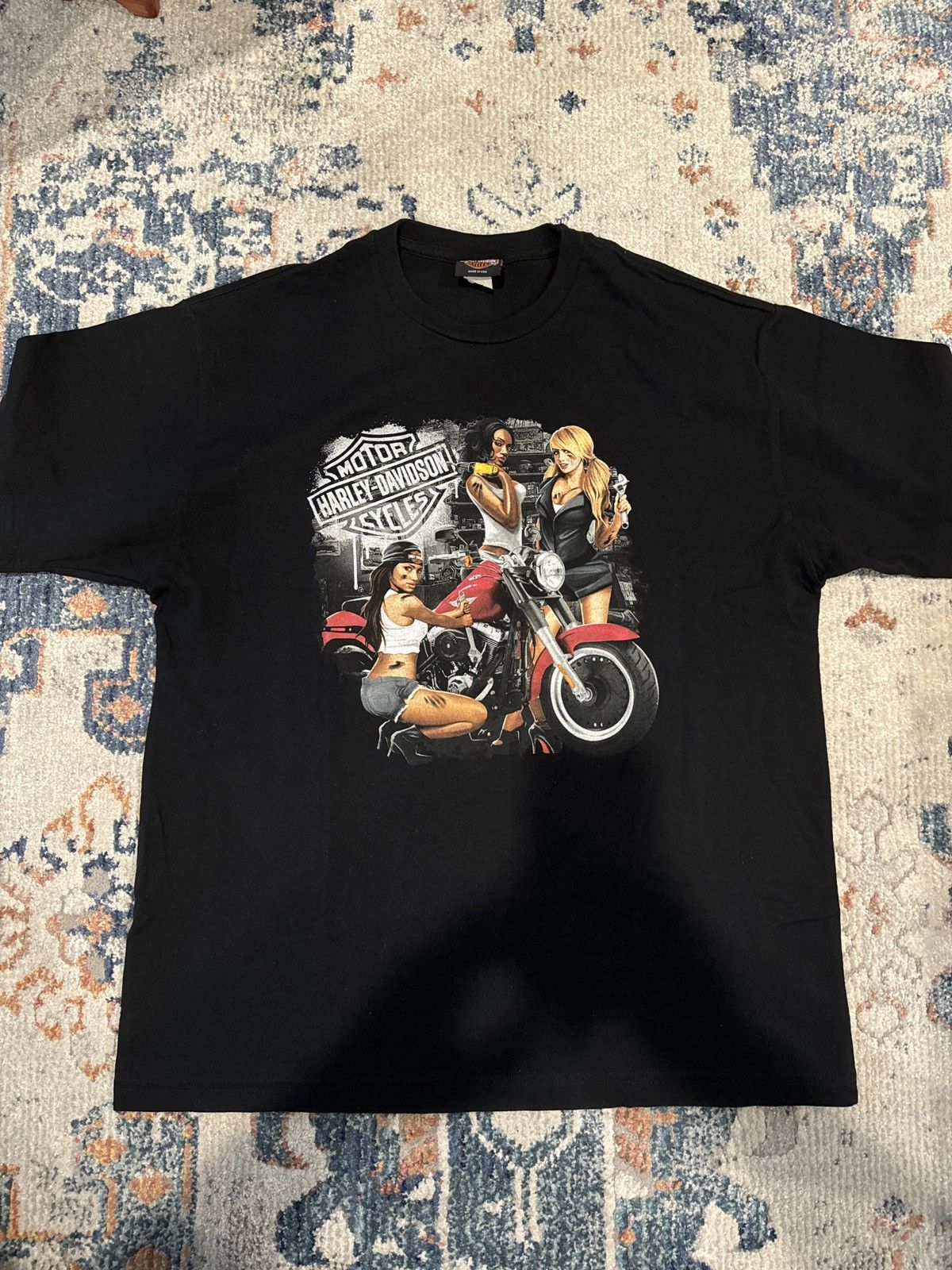 Harley Davidson Trio Motorcycle T Shirt Size US XL / EU 56 / 4 - 4 Thumbnail