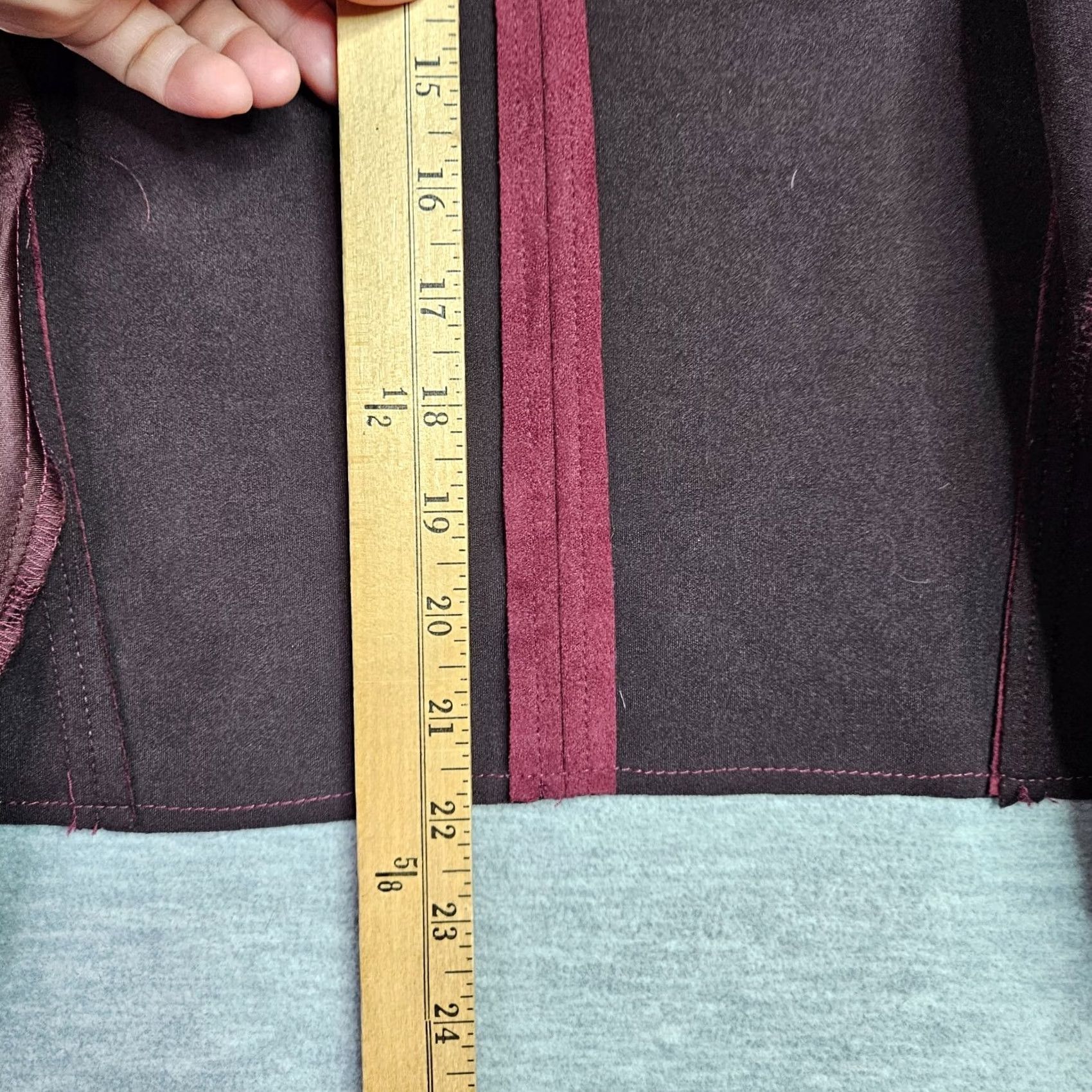 Vintage VINTAGE Kut From The Kloth Faux Suede Moto Jacket Burgundy Women's Size L Size L / US 10 / IT 46 - 4 Thumbnail