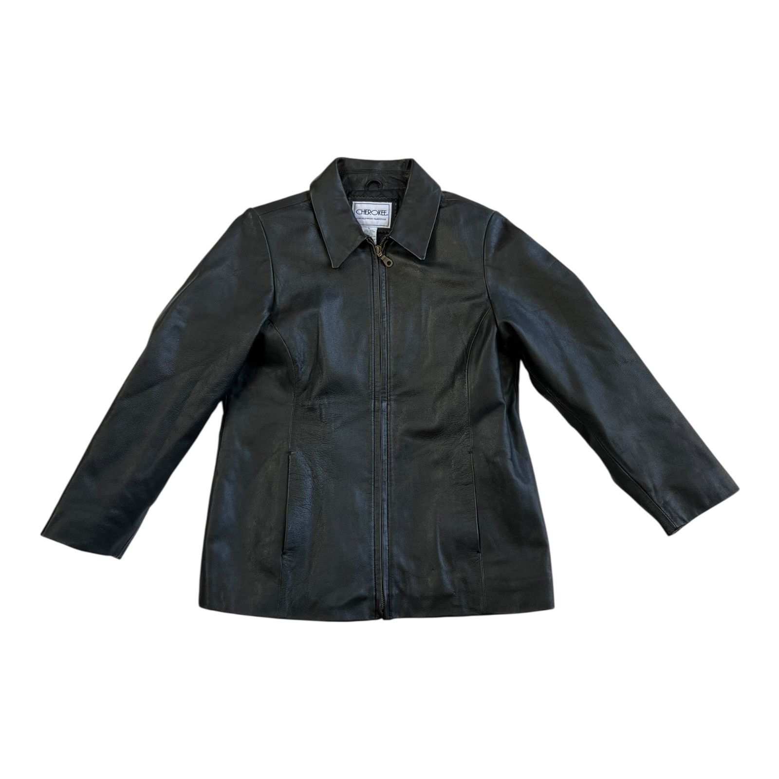 Cherokee Vintage Cherokee Black Leather Jacket Women's Size Large Y2K Size L / US 10 / IT 46 - 1 Thumbnail