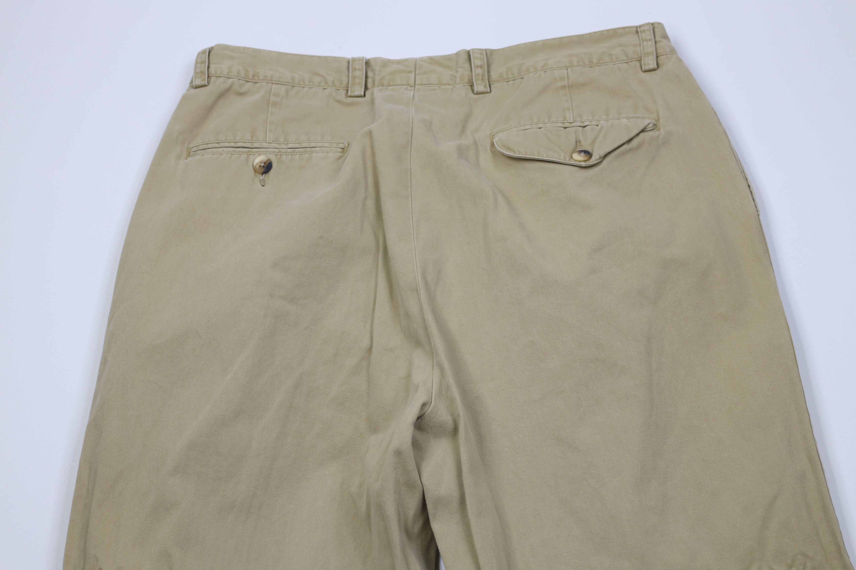 Nautica Vintage 90s Nautica Baggy Pleated Chino Pants Trousers Beige Size US 34 / EU 50 - 11 Thumbnail