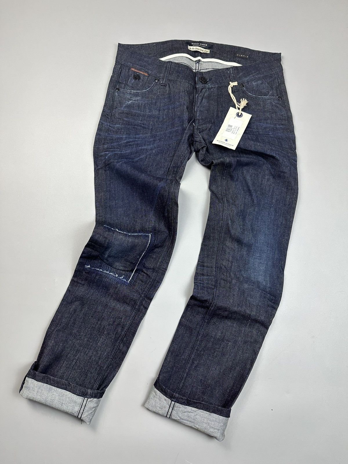 Maison Scotch Maison Scotch Blue Rip Style Tapered Jeans Size 27" / US 4 / IT 40 - 1 Thumbnail