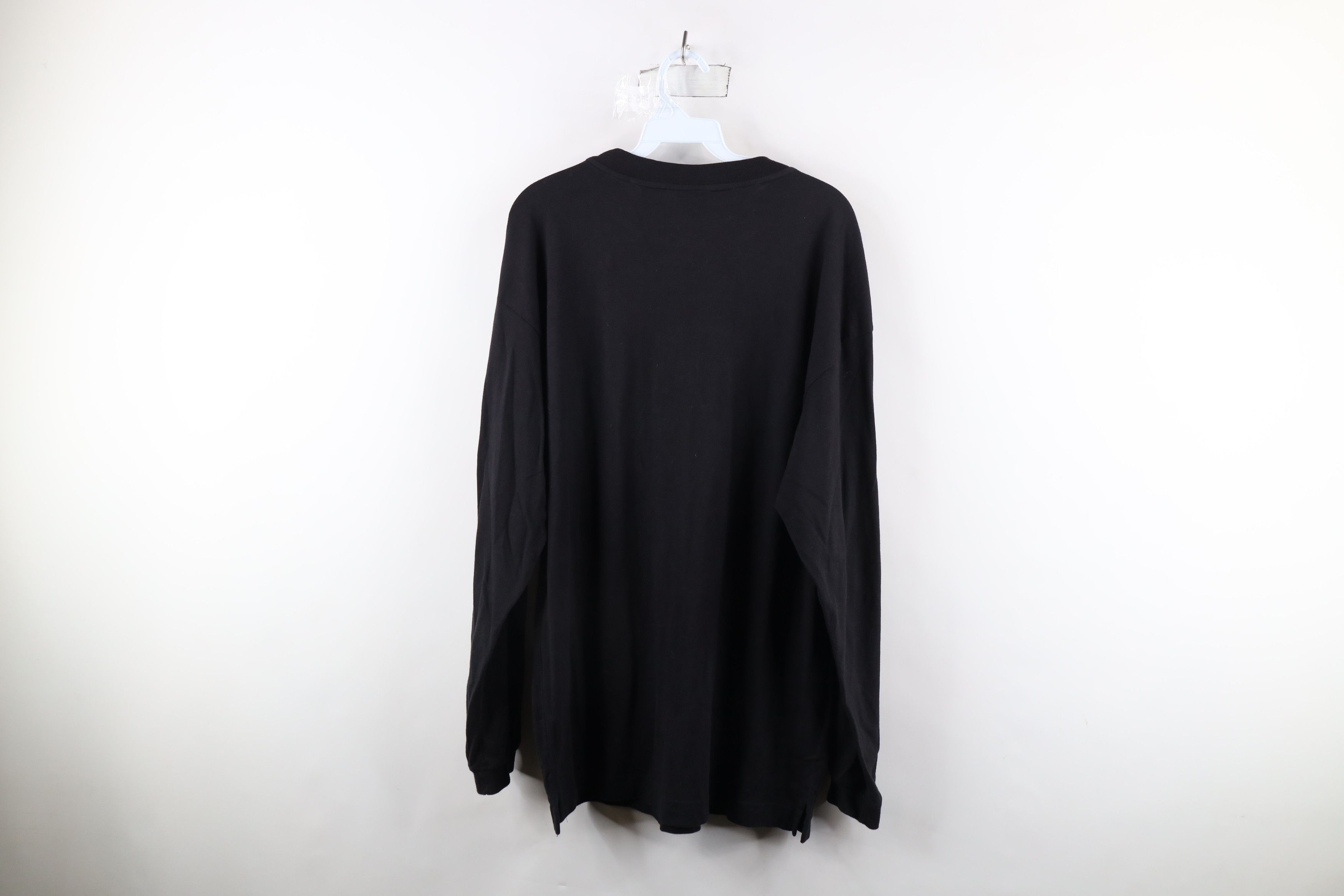 Vintage Vintage 90s Streetwear Long Sleeve Henley T-Shirt Black Size US M / EU 48-50 / 2 - 7 Thumbnail