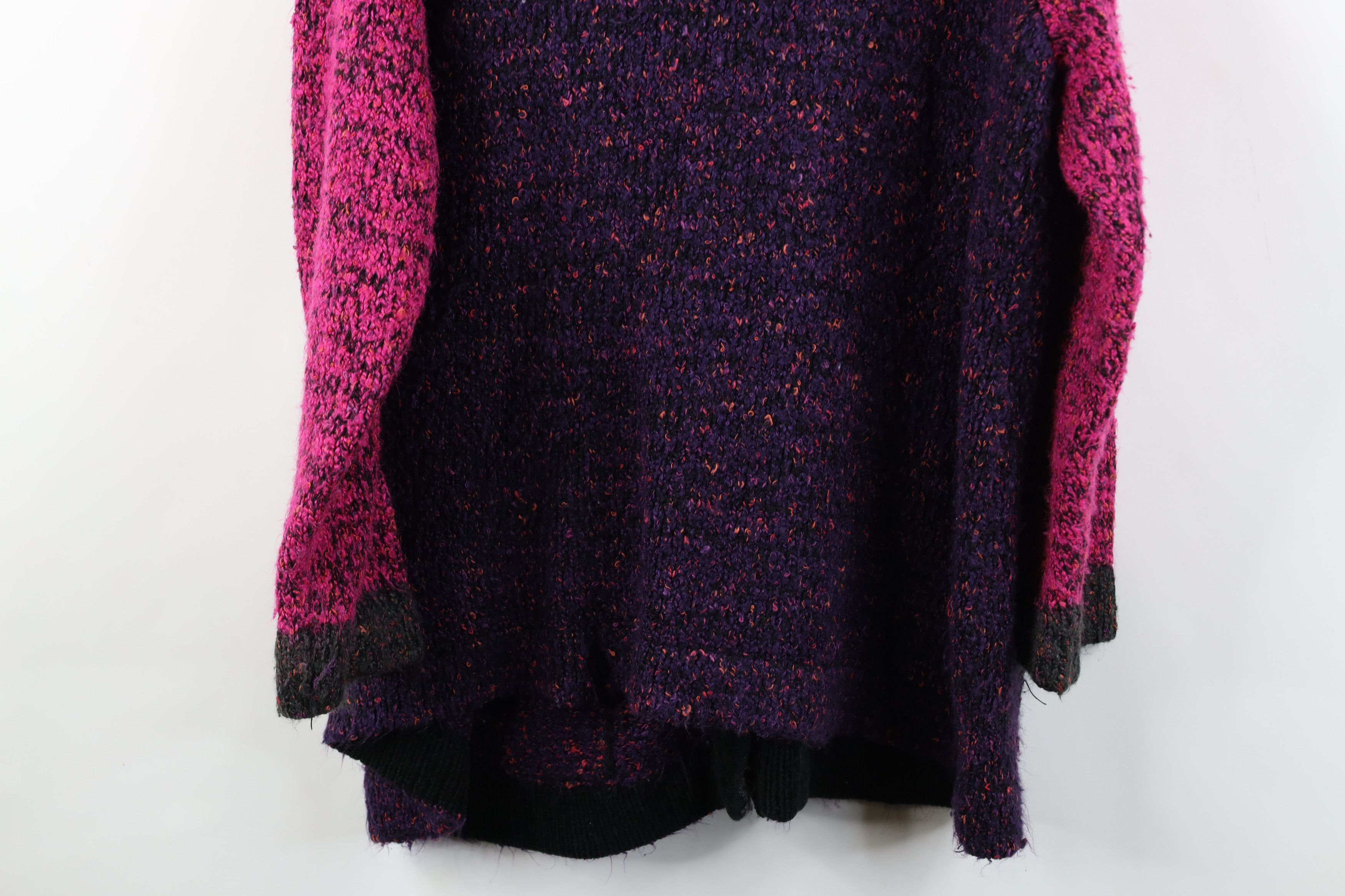 Vintage Vintage 90s Lagenlook Big Button Collared Cardigan Sweater Size 3XL / US 20-22 - 14 Thumbnail