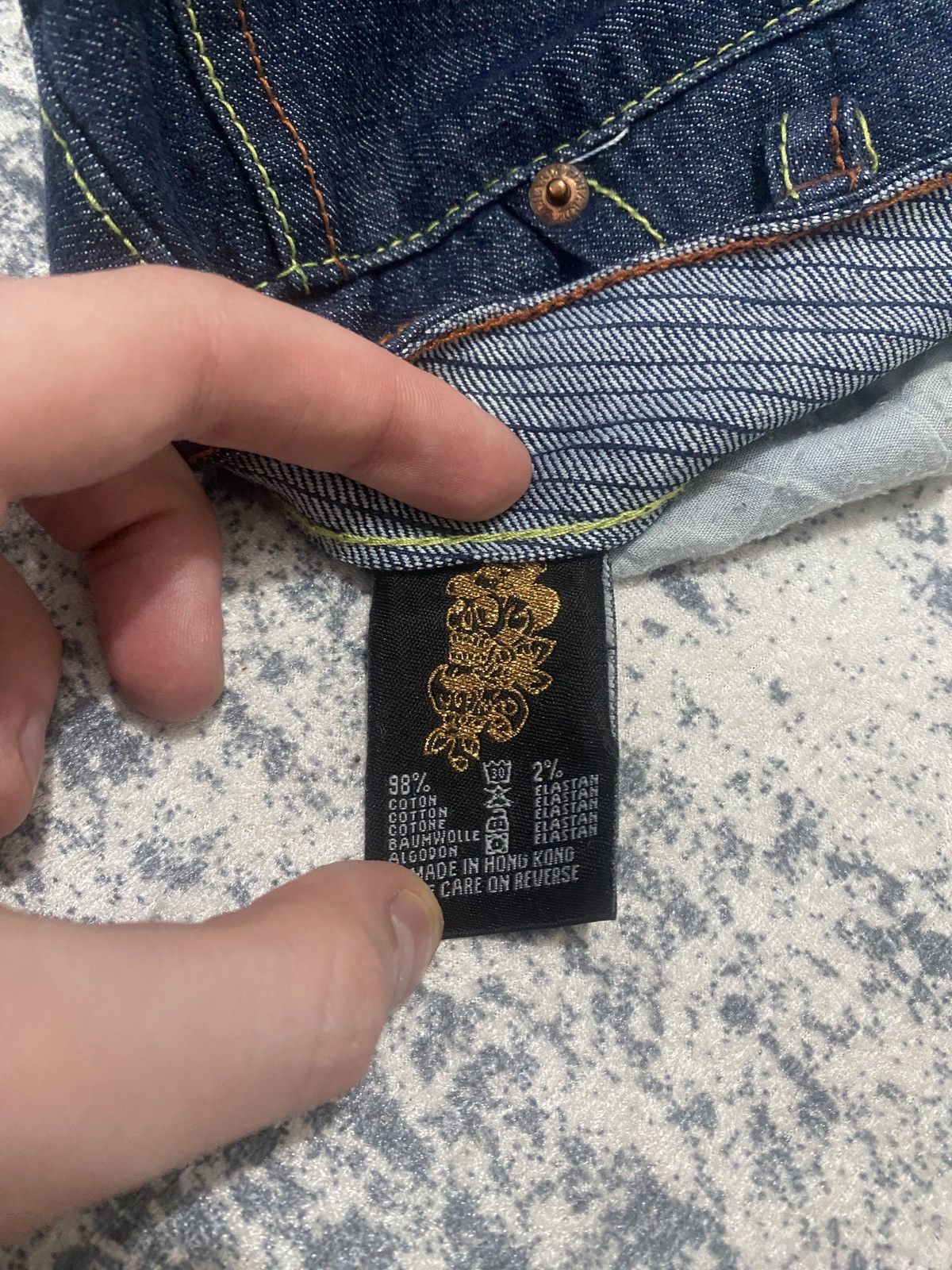 Christian Audigier Ed hardy x christian audiger vintage drip skull in ass jeans Size 29" - 4 Thumbnail