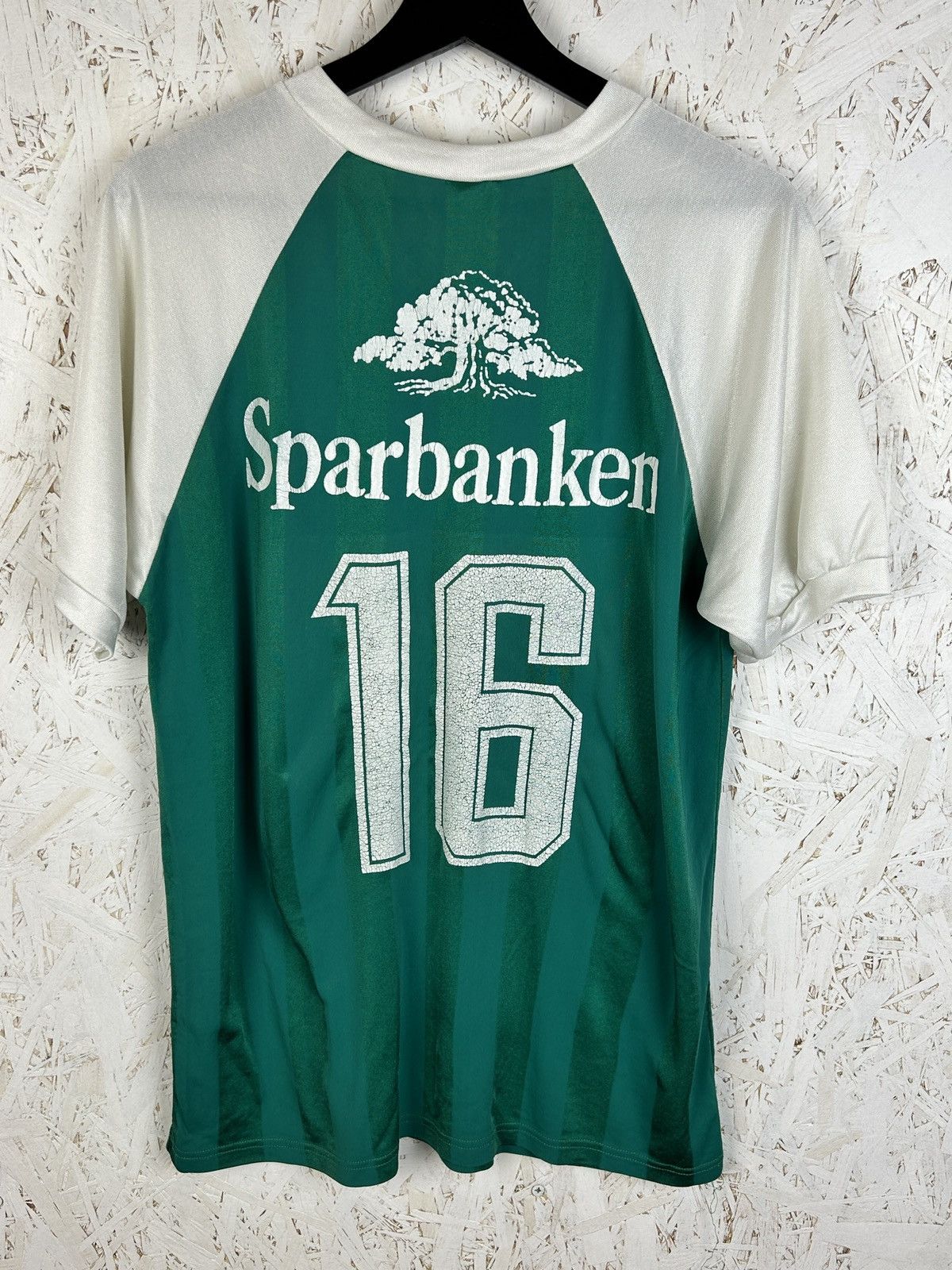Puma 80s Vintage Enkopings SK #16 Match Worn Home Jersey Green XL Size US XL / EU 56 / 4 - 6 Thumbnail