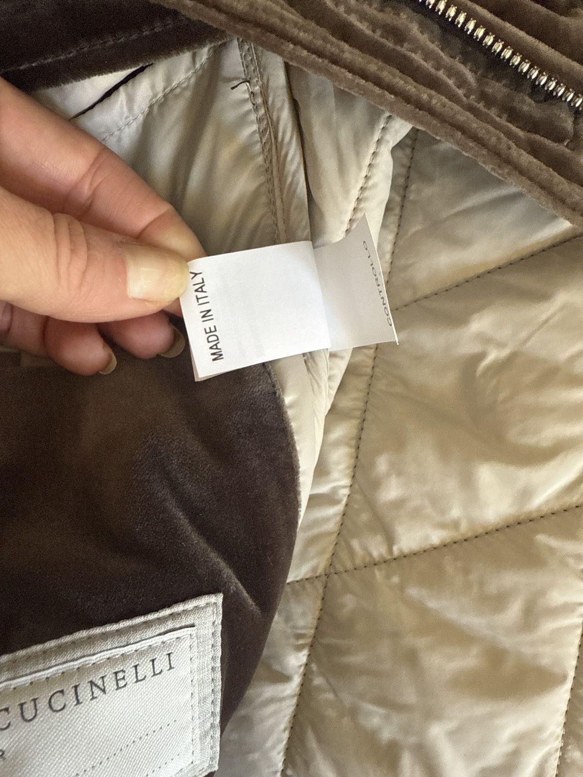 Brunello Cucinelli Brunello cucinelli Brown quilted bomber Size US S / EU 44-46 / 1 - 7 Thumbnail