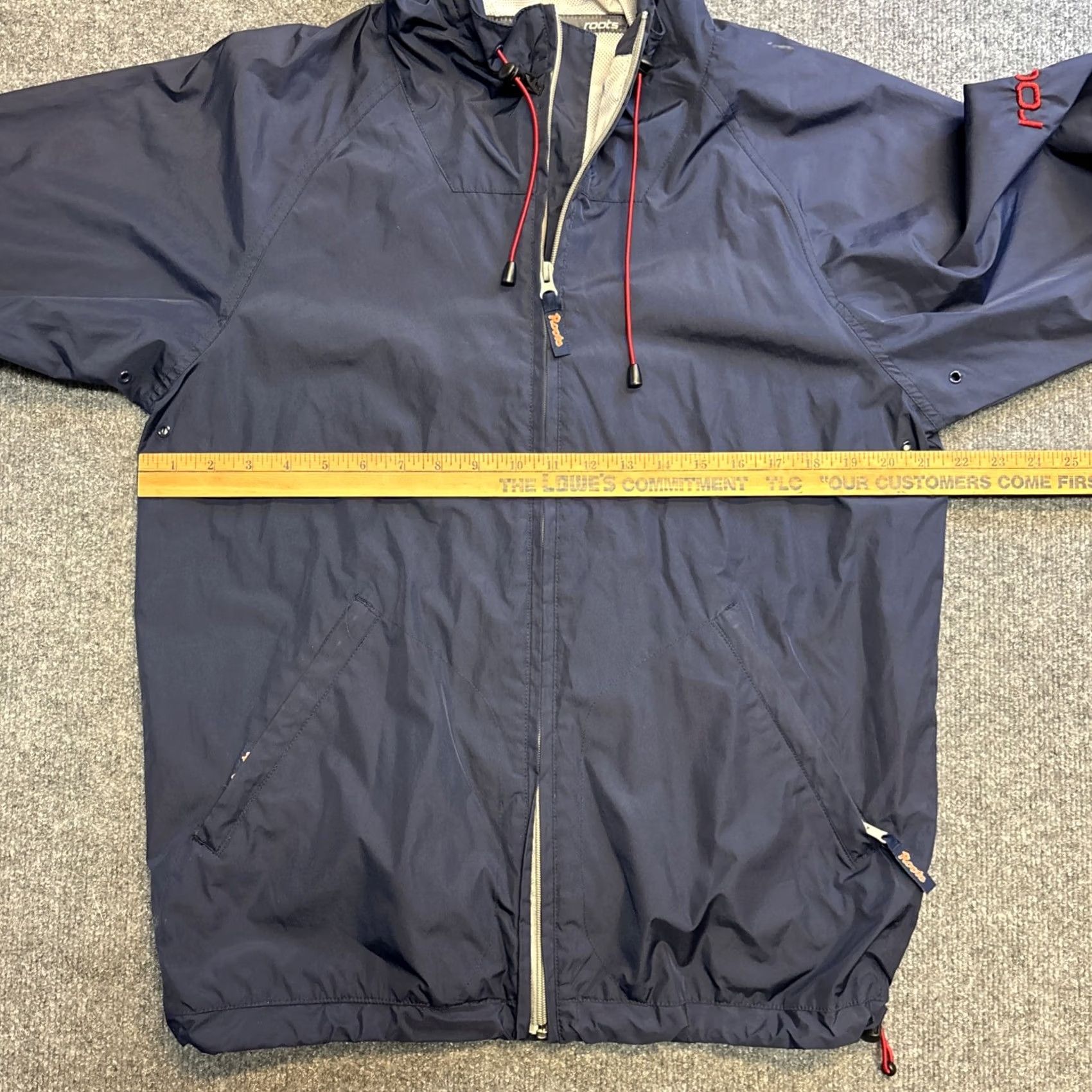 Roots VINTAGE? No. Roots Canada Mens Outdoor Full Zip Hooded Windbreaker Jacket XS Navy Blue Size US XS / EU 42 / 0 - 4 Thumbnail