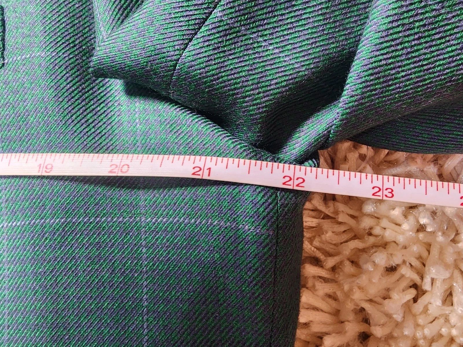 Oxxford Clothes Oxxford Clothes Sportcoat 44R Houndstooth Windowpane Green Size 44R - 3 Thumbnail