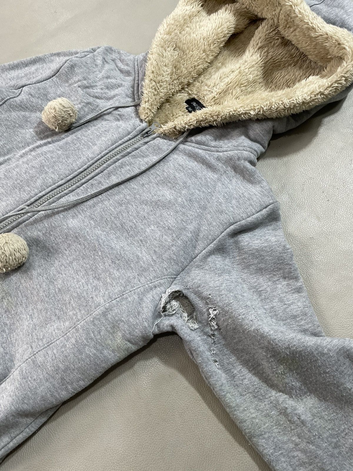 If Six Was Nine Japanese Distressed Zip Fur Hoodie ifsix lgb punk style Size US M / EU 48-50 / 2 - 5 Thumbnail