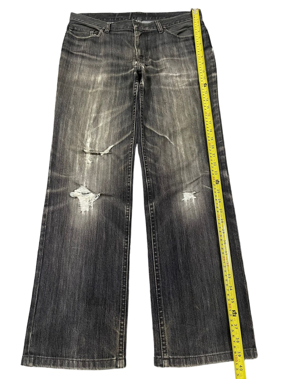 JNCO Vintage Japanese Brand Faded Wash Style Distressed Jeans Size US 33 - 10 Thumbnail